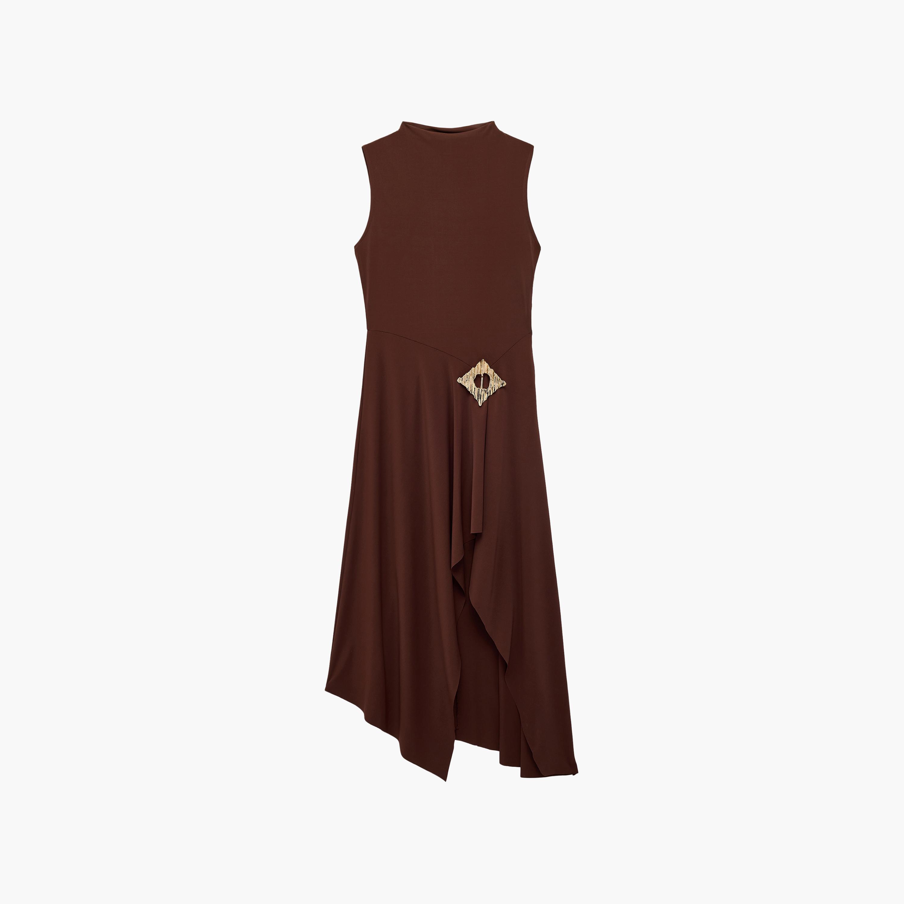 KOTON Brown Fit & Flared Women's Maxi Dress-women-clothing-dresses-image-3