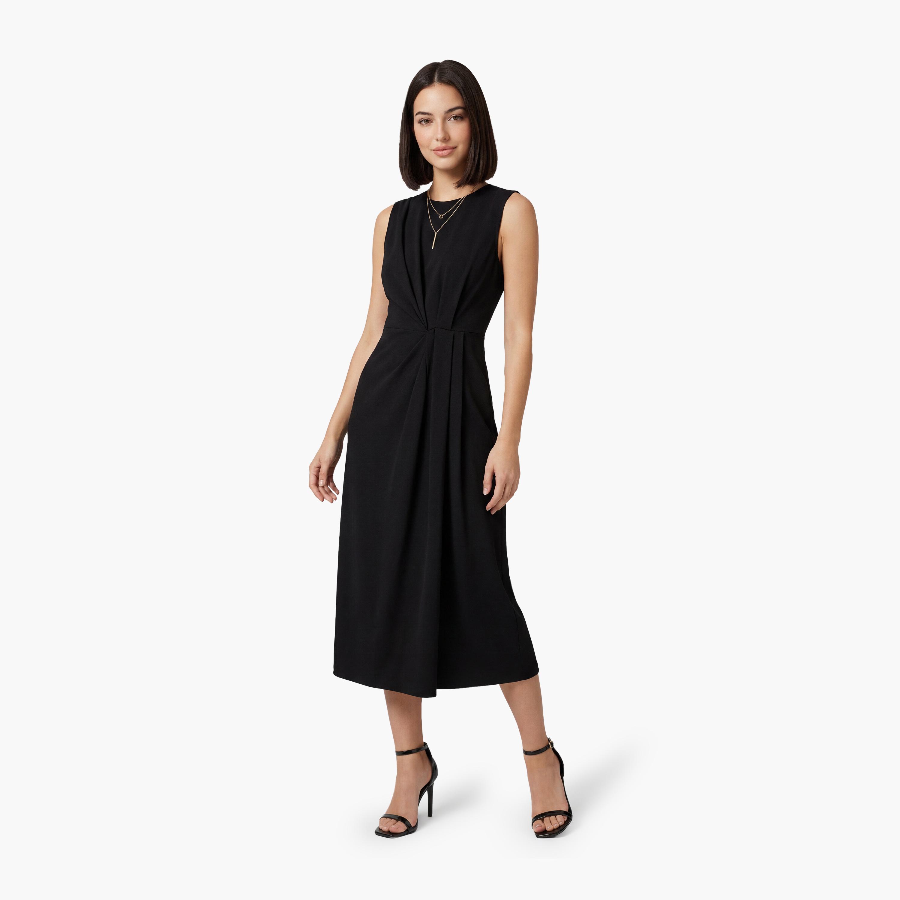 فستان ماكسي نسائي "شيث" بلون أسود من كوتون-women-clothing-dresses-image-2