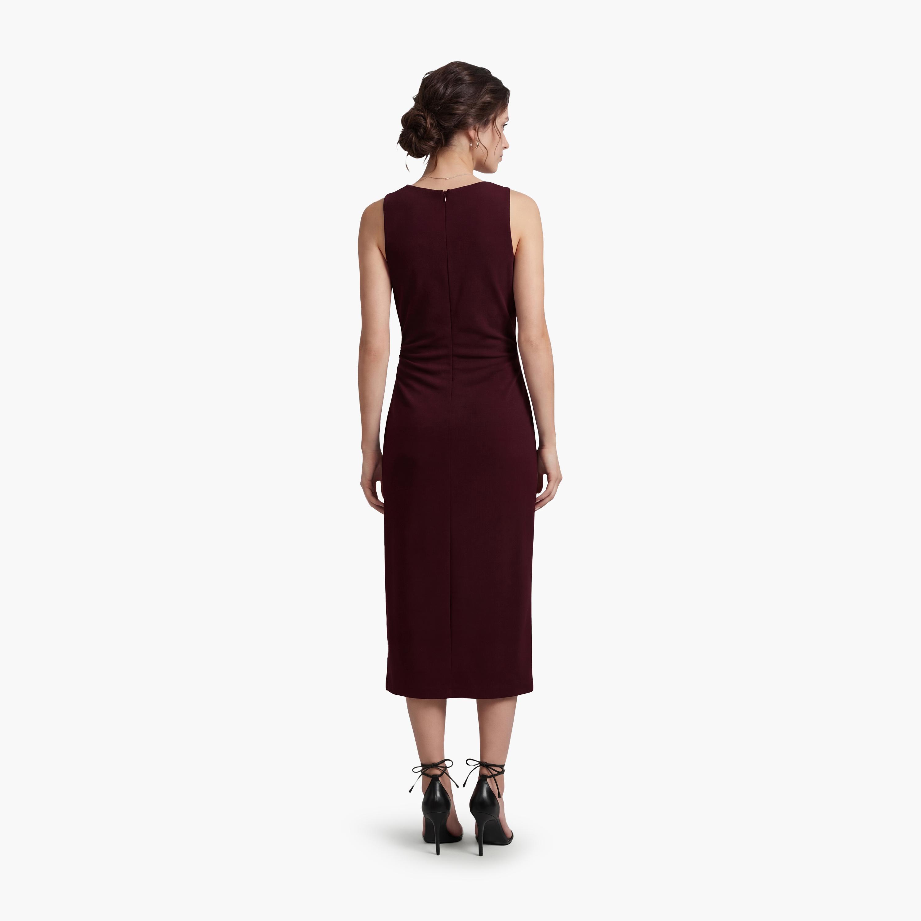 فستان ماكسي نسائي "شيث" بلون أحمر من كوتون-women-clothing-dresses-image-3