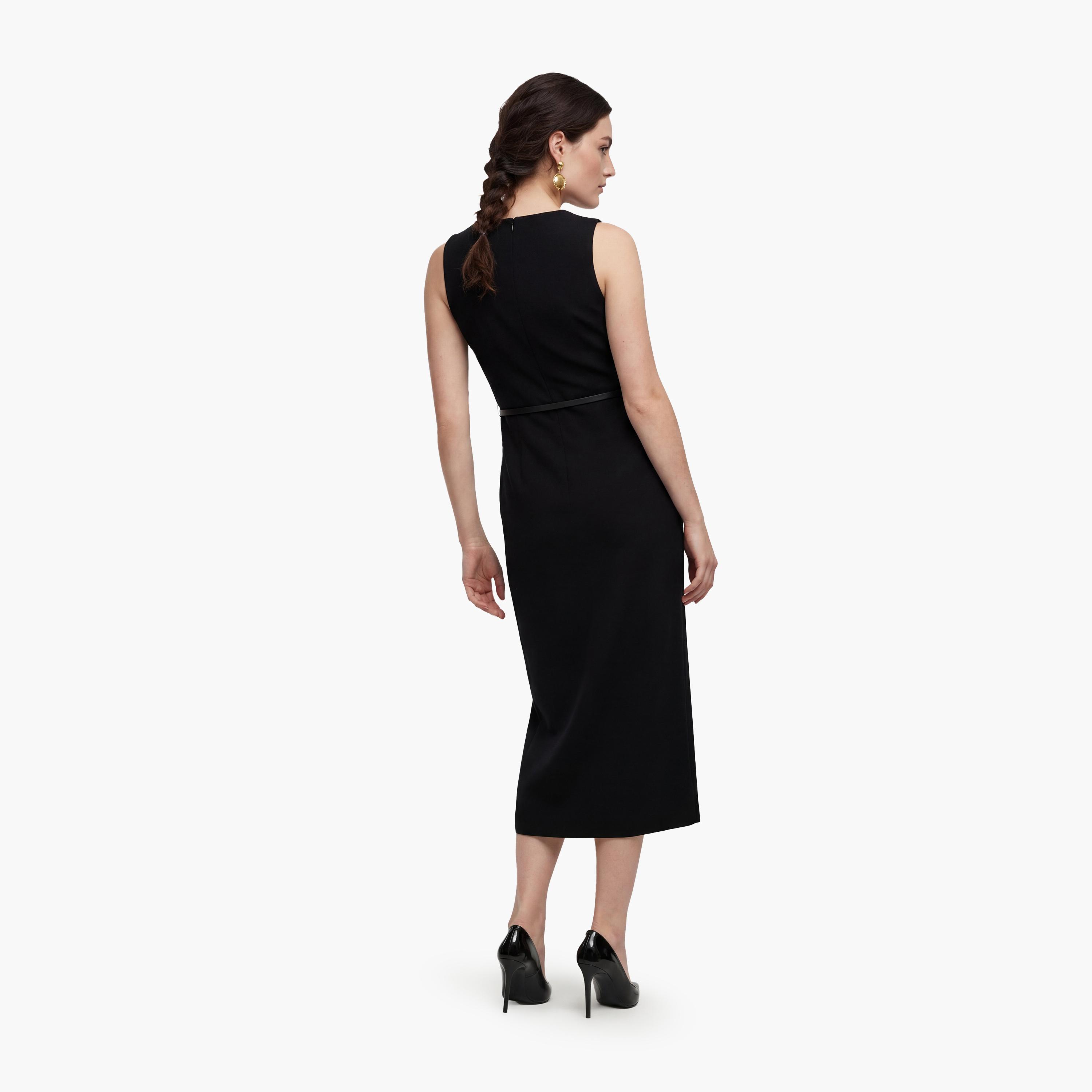 فستان ماكسي نسائي بلون أسود من كوتون-women-clothing-dresses-image-3