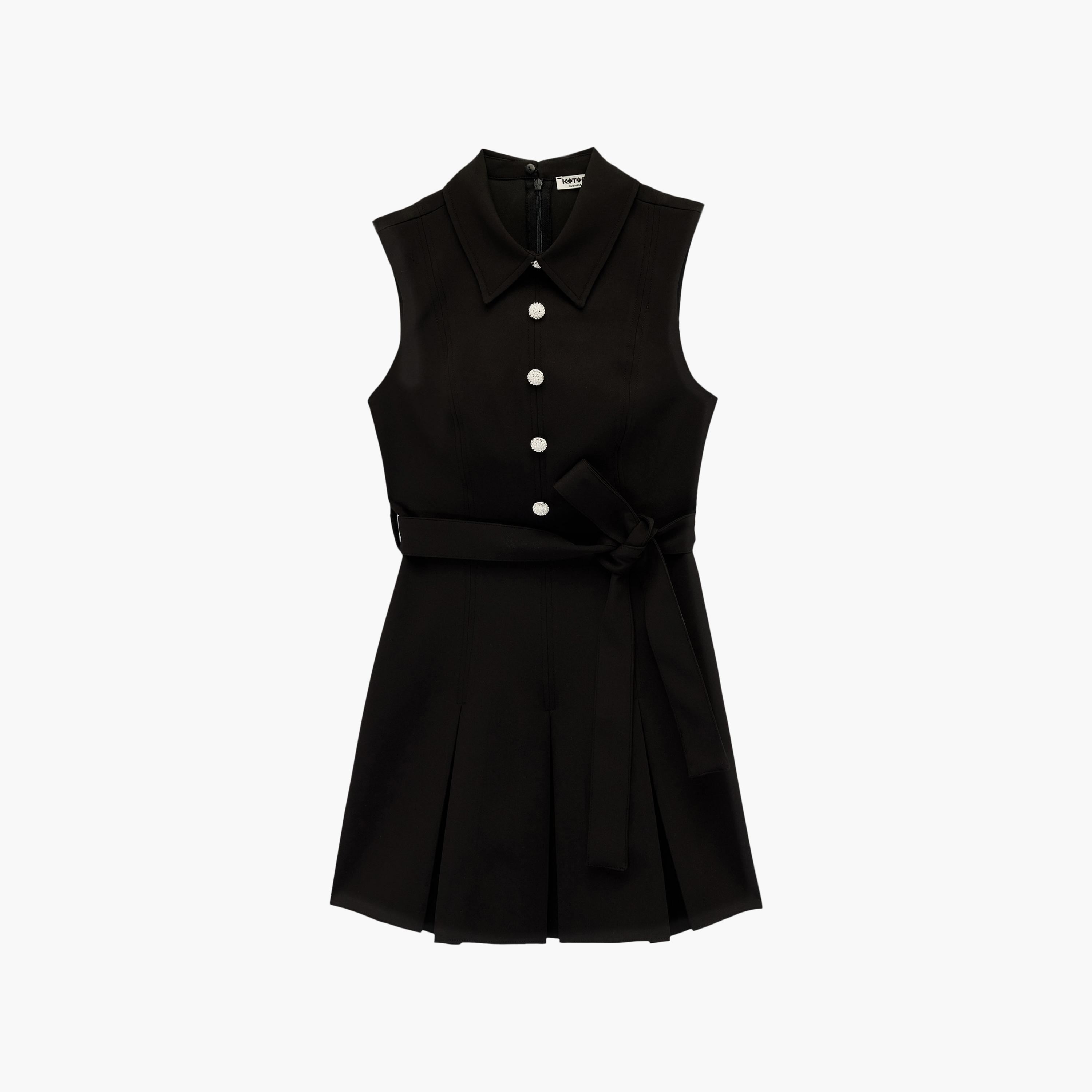KOTON Collared Women's Mini Dress-women-clothing-dresses-image-3