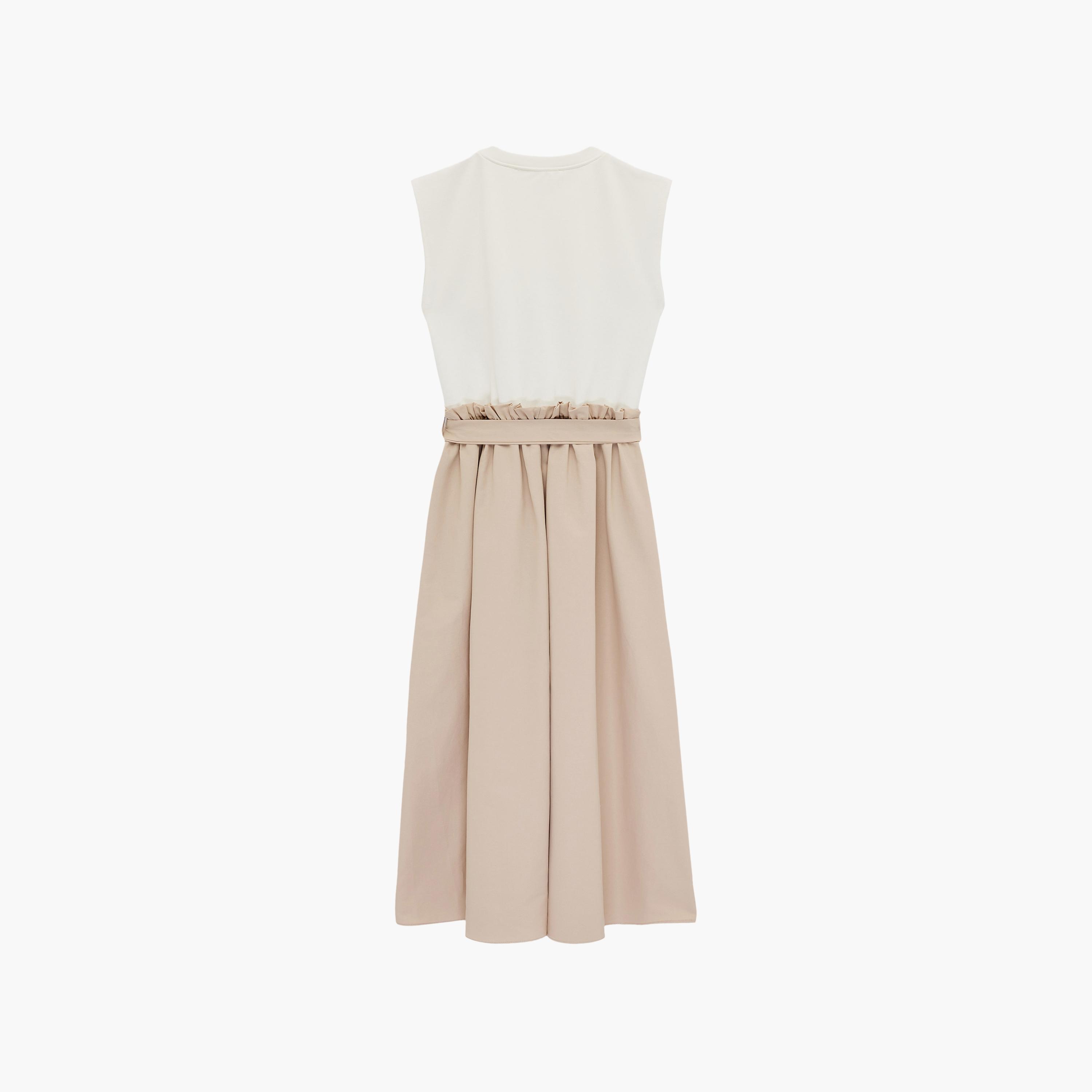 KOTON Brown Color-Blocked Women's Midi Dress-women-clothing-dresses-image-4