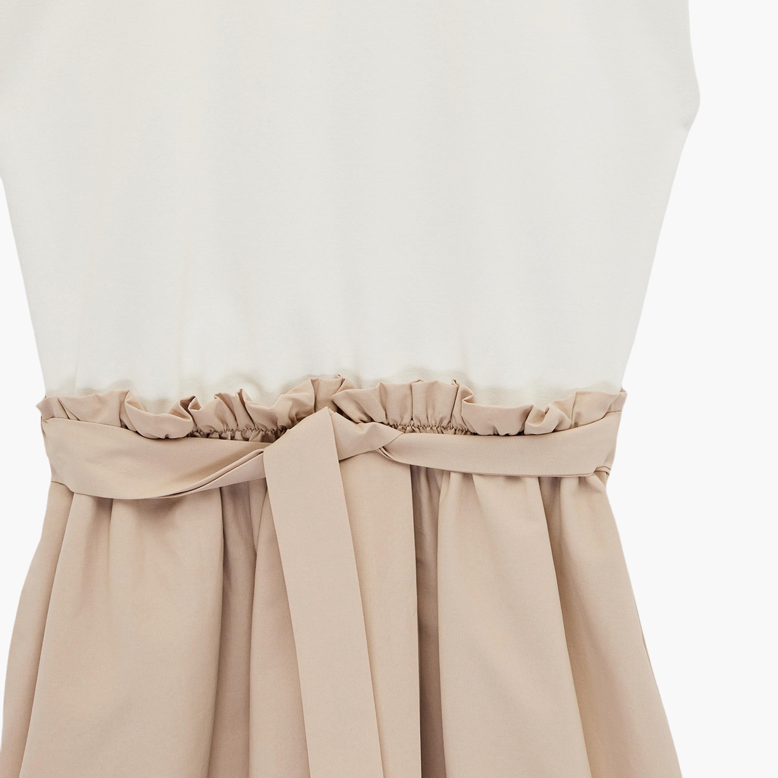 KOTON Brown Color-Blocked Women's Midi Dress-women-clothing-dresses-image-5
