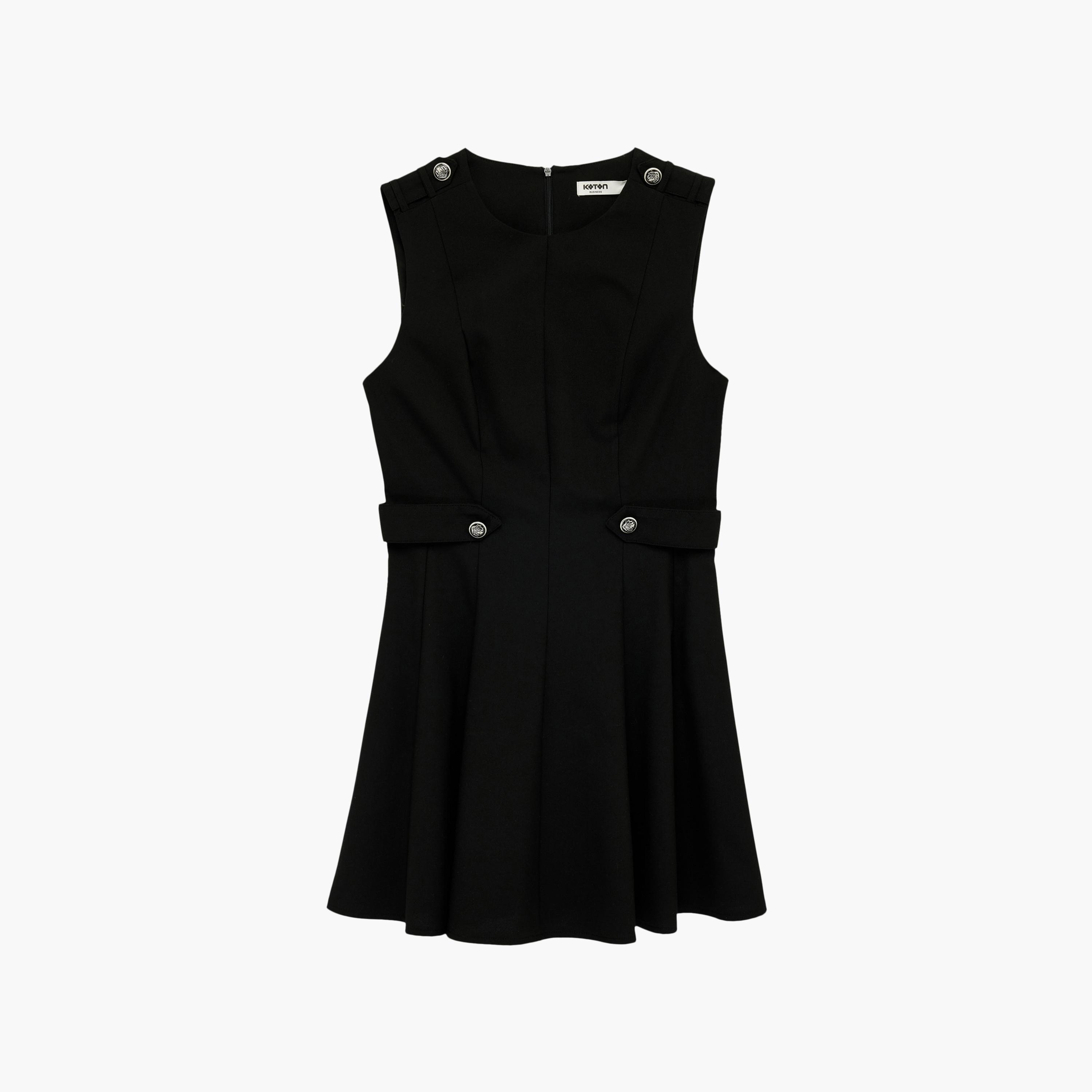 فستان ميني نسائي "شيث" بلون أسود من كوتون-women-clothing-dresses-image-3