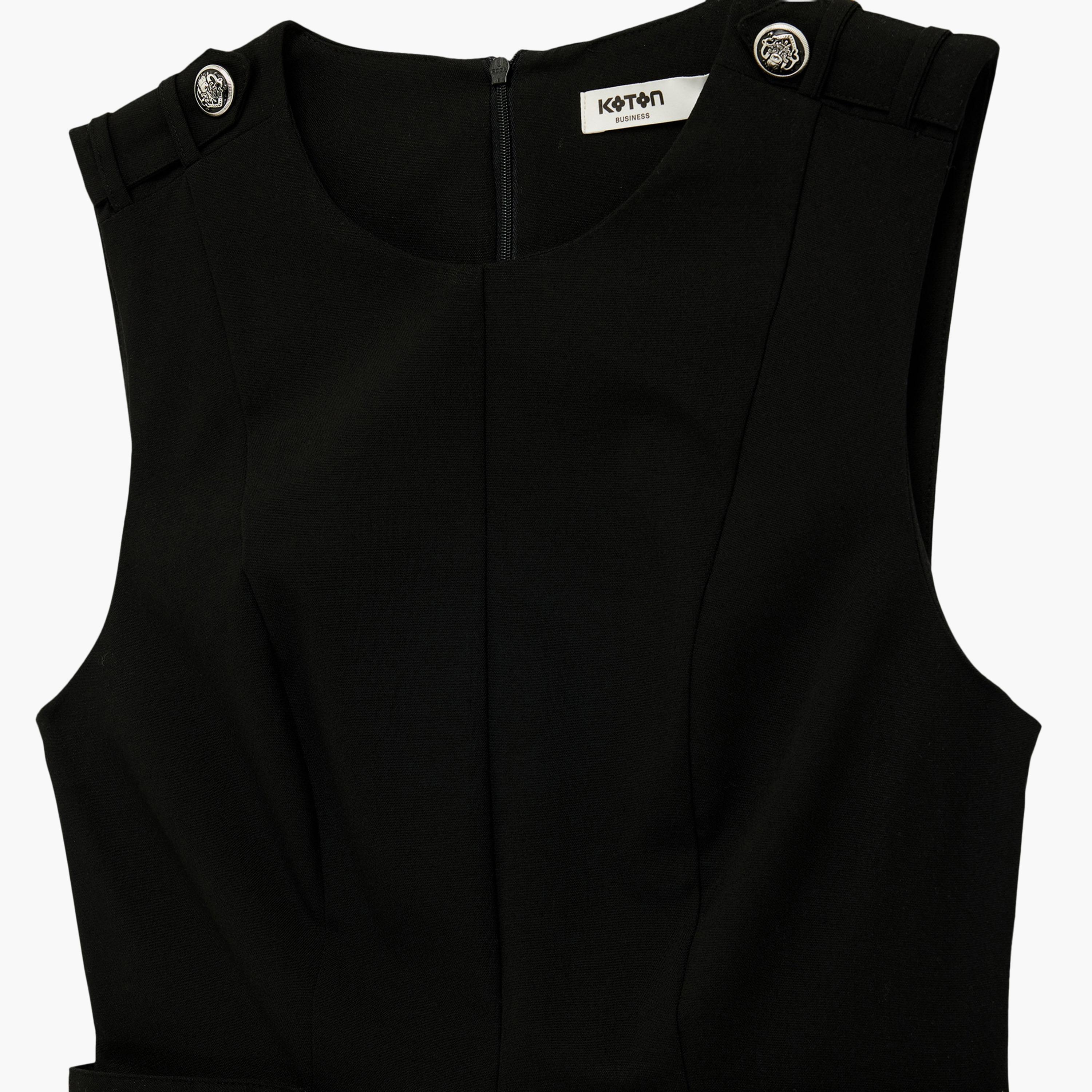 فستان ميني نسائي "شيث" بلون أسود من كوتون-women-clothing-dresses-image-5