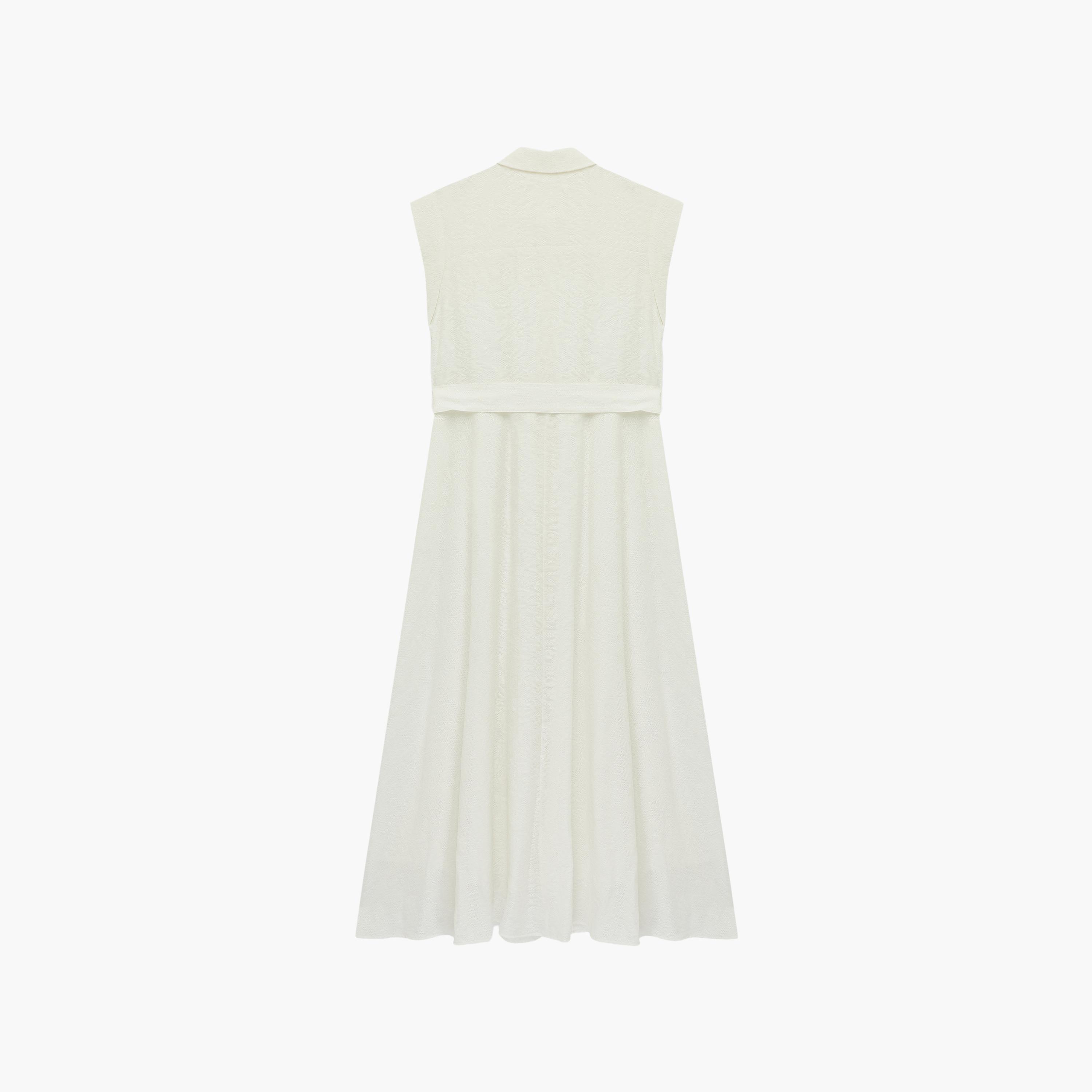 KOTON White Collared Shirt Women's Midi Dress-women-clothing-dresses-image-4