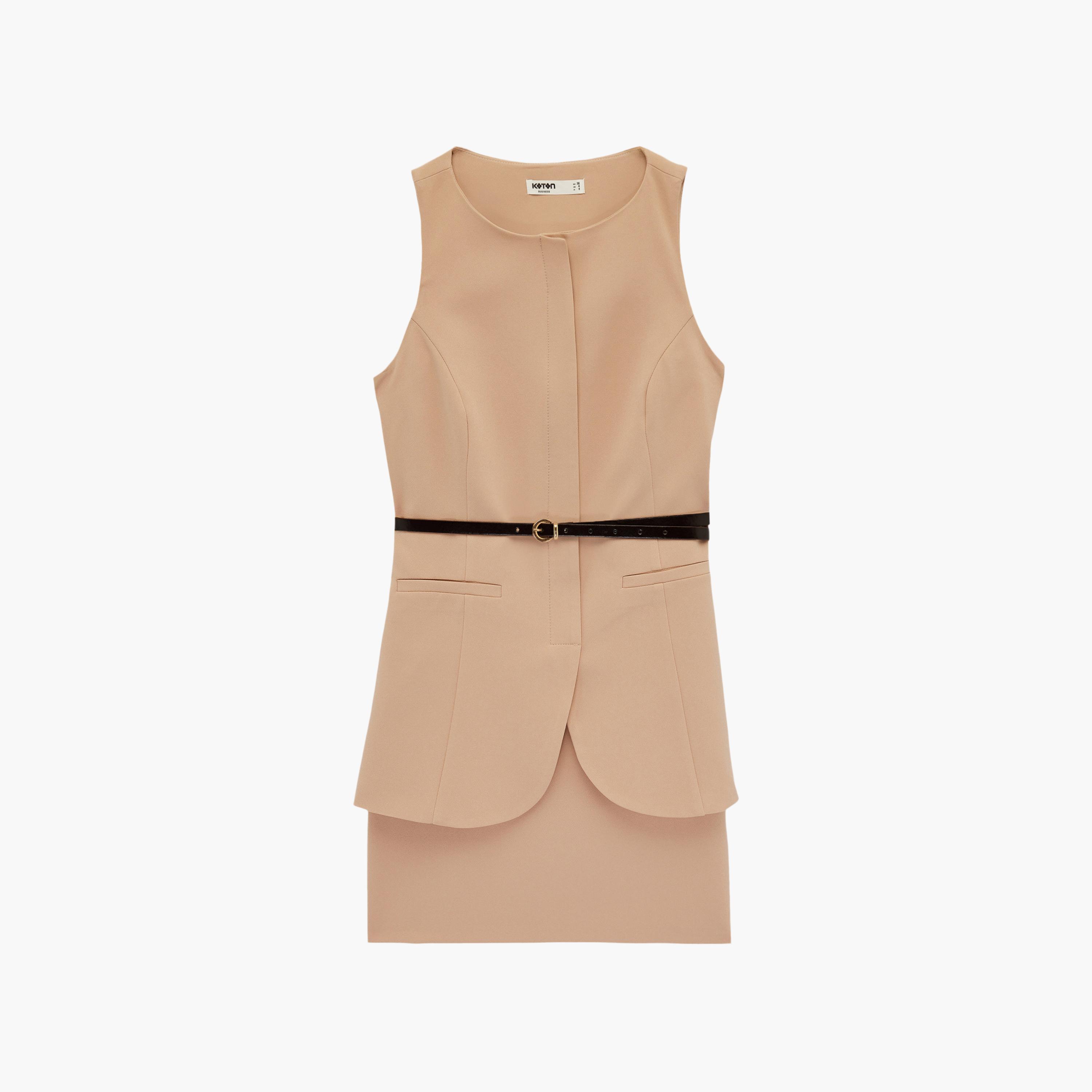 KOTON Shift Women's Mini Dress-women-clothing-dresses-image-3