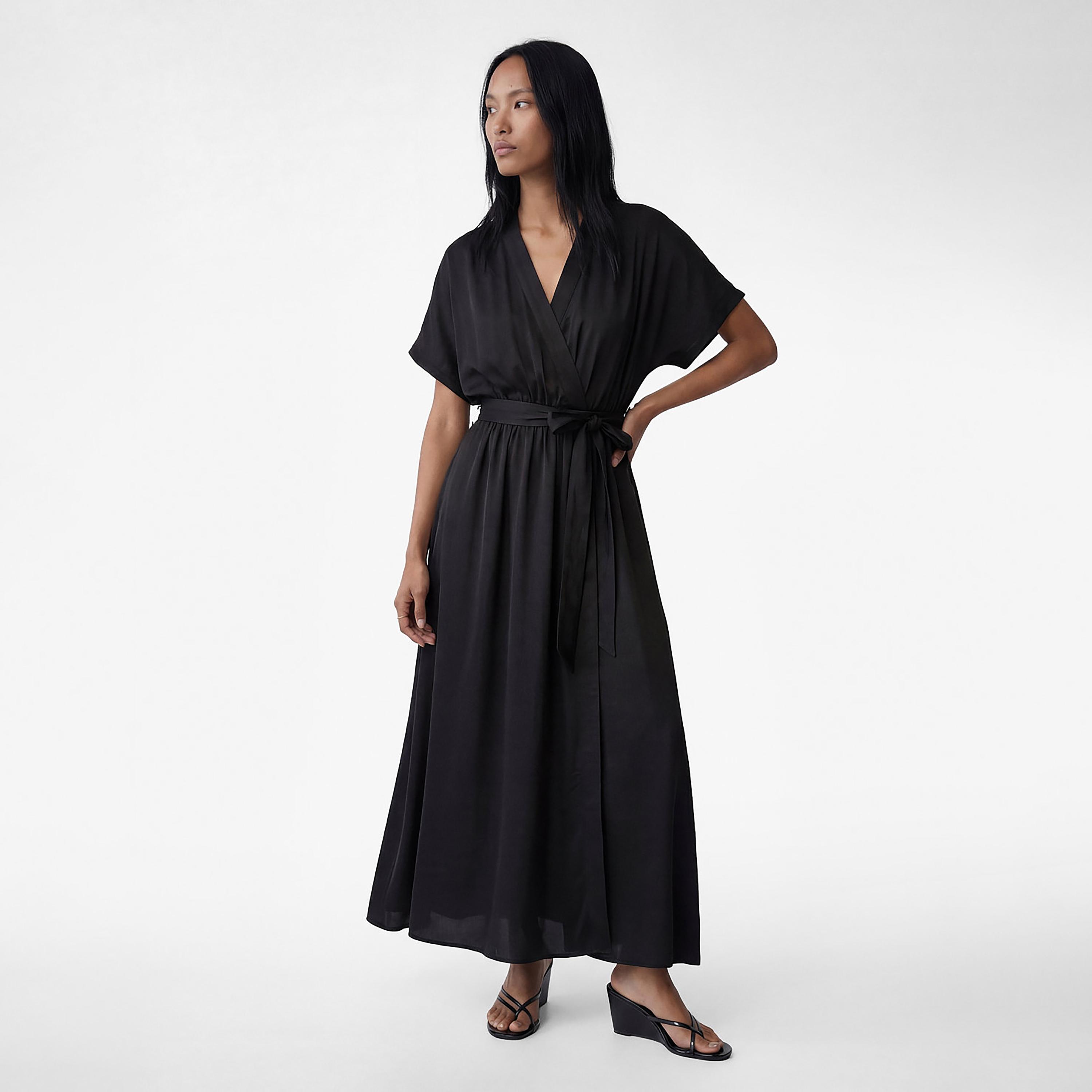 فستان ماكسي نسائي "لف" بياقة "سوربليس" متقاطعة من كوتون-women-clothing-dresses-image-2