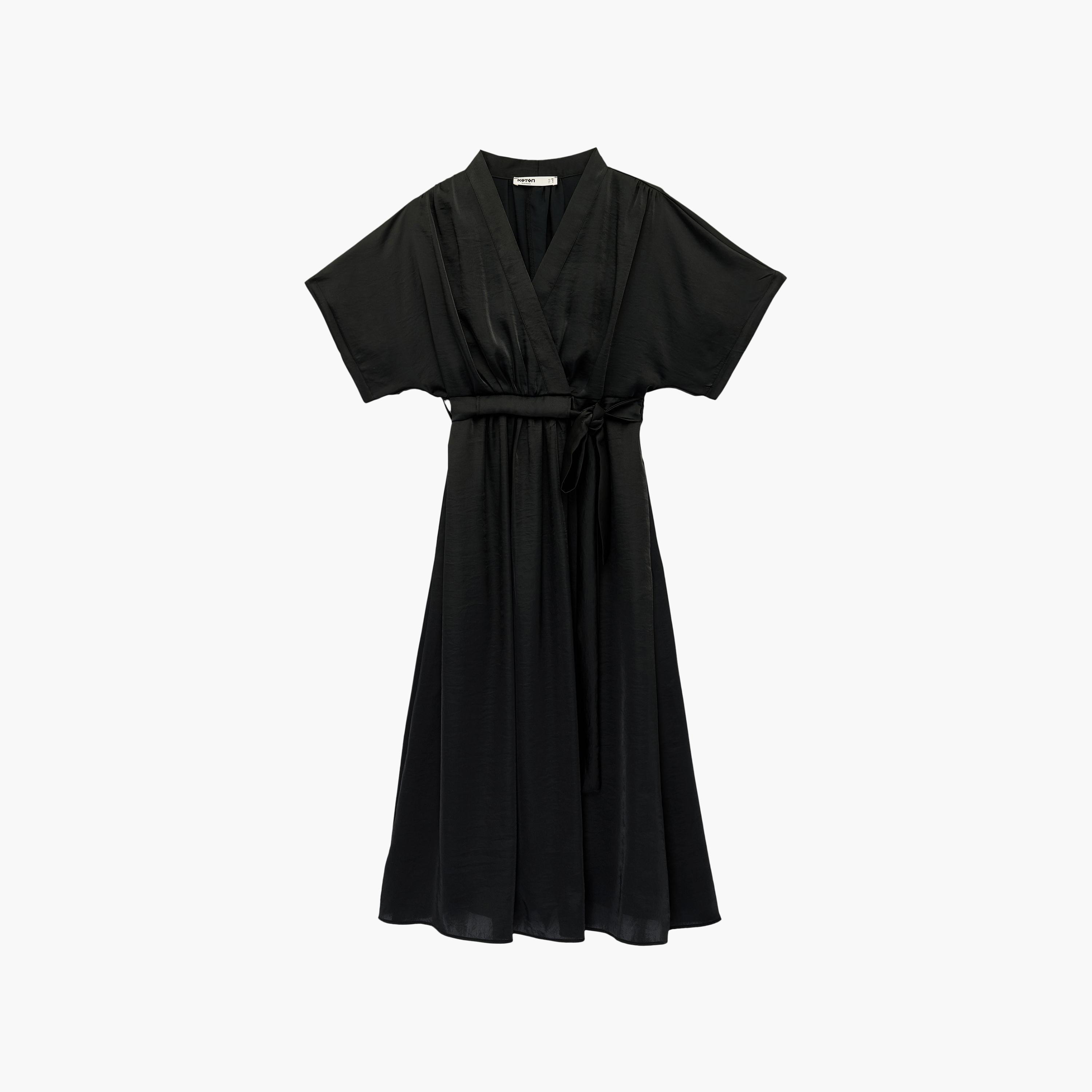 فستان ماكسي نسائي "لف" بياقة "سوربليس" متقاطعة من كوتون-women-clothing-dresses-image-3