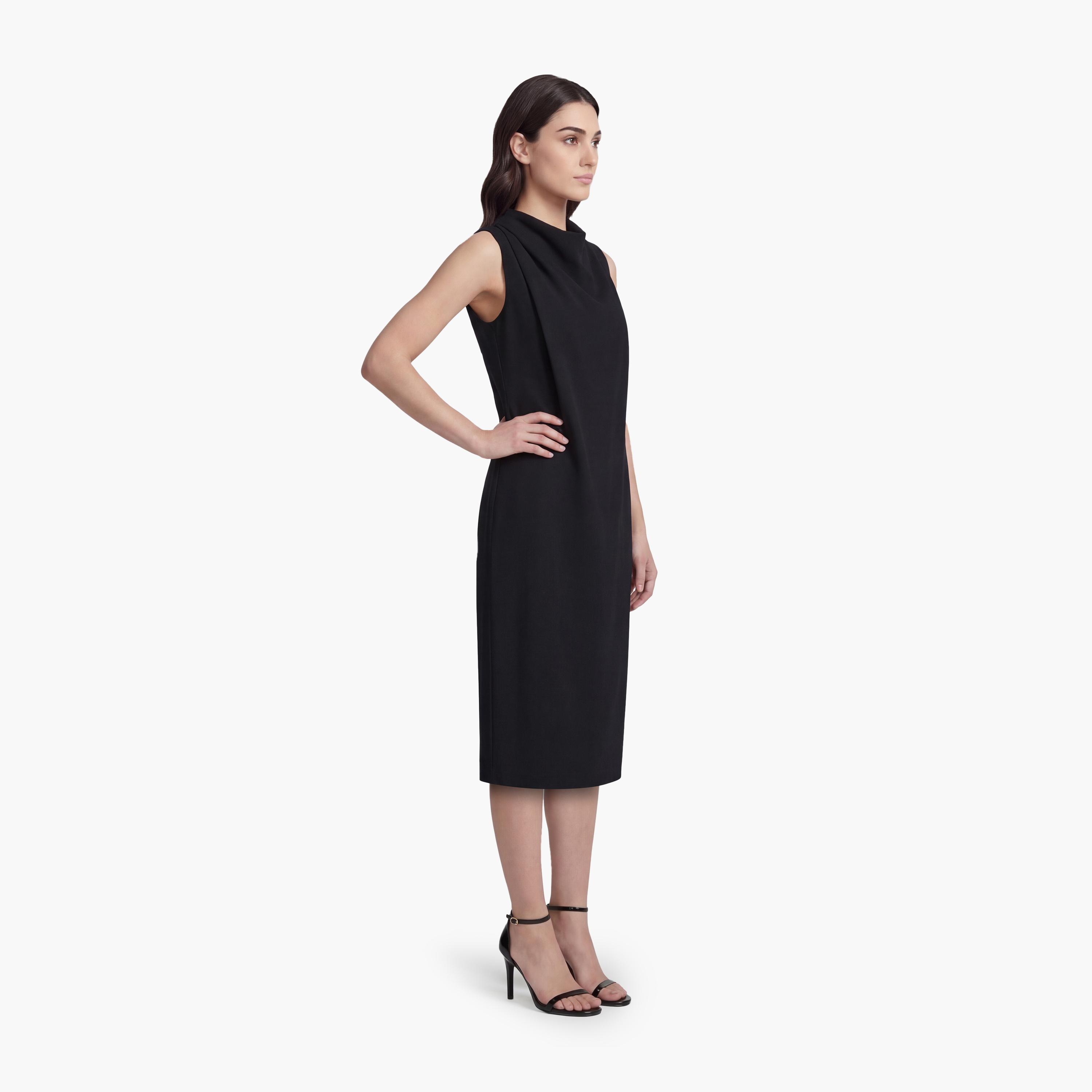 فستان ميدي نسائي "شيث" بياقة "موك نيك" عالية من كوتون-women-clothing-dresses-image-2