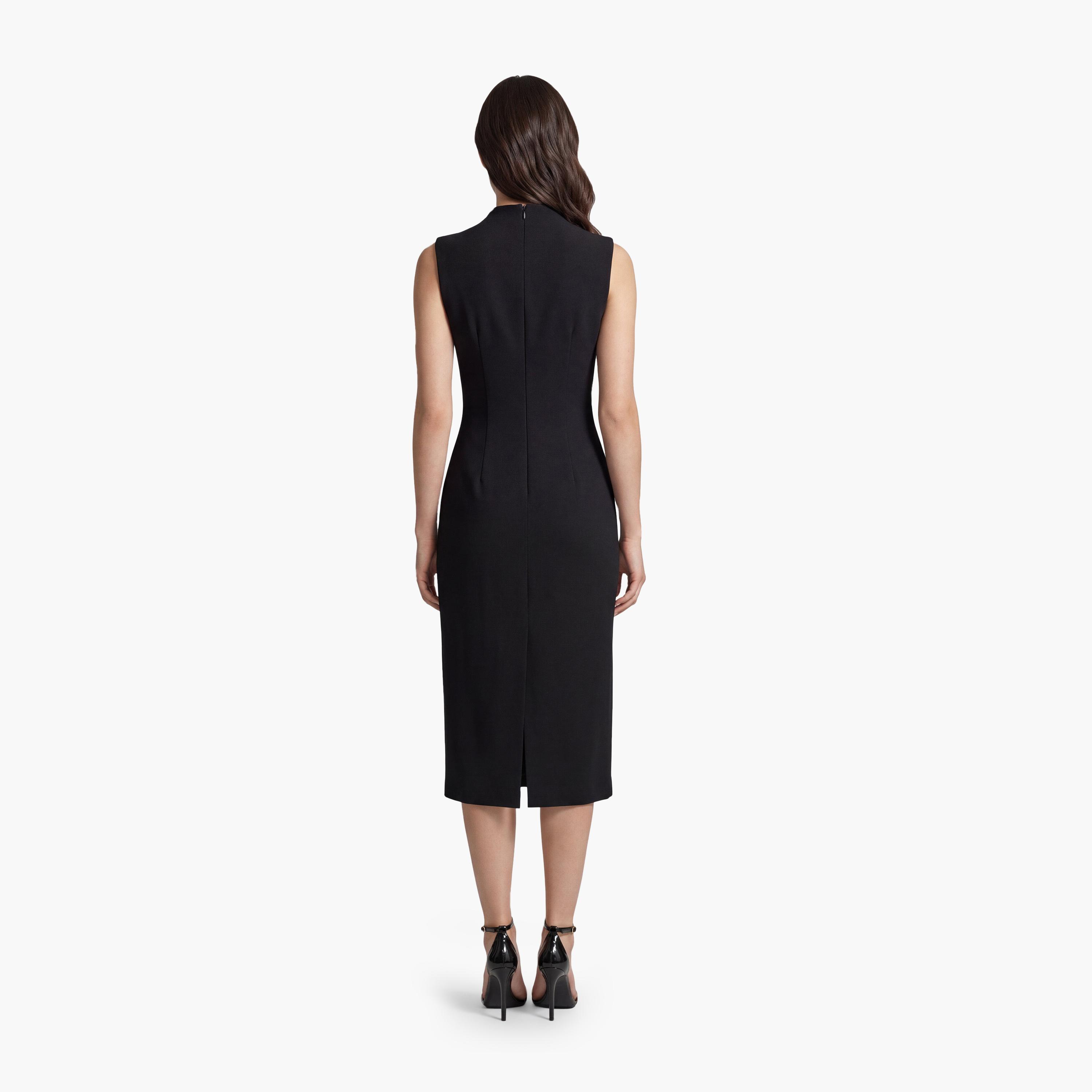 فستان ميدي نسائي "شيث" بياقة "موك نيك" عالية من كوتون-women-clothing-dresses-image-3