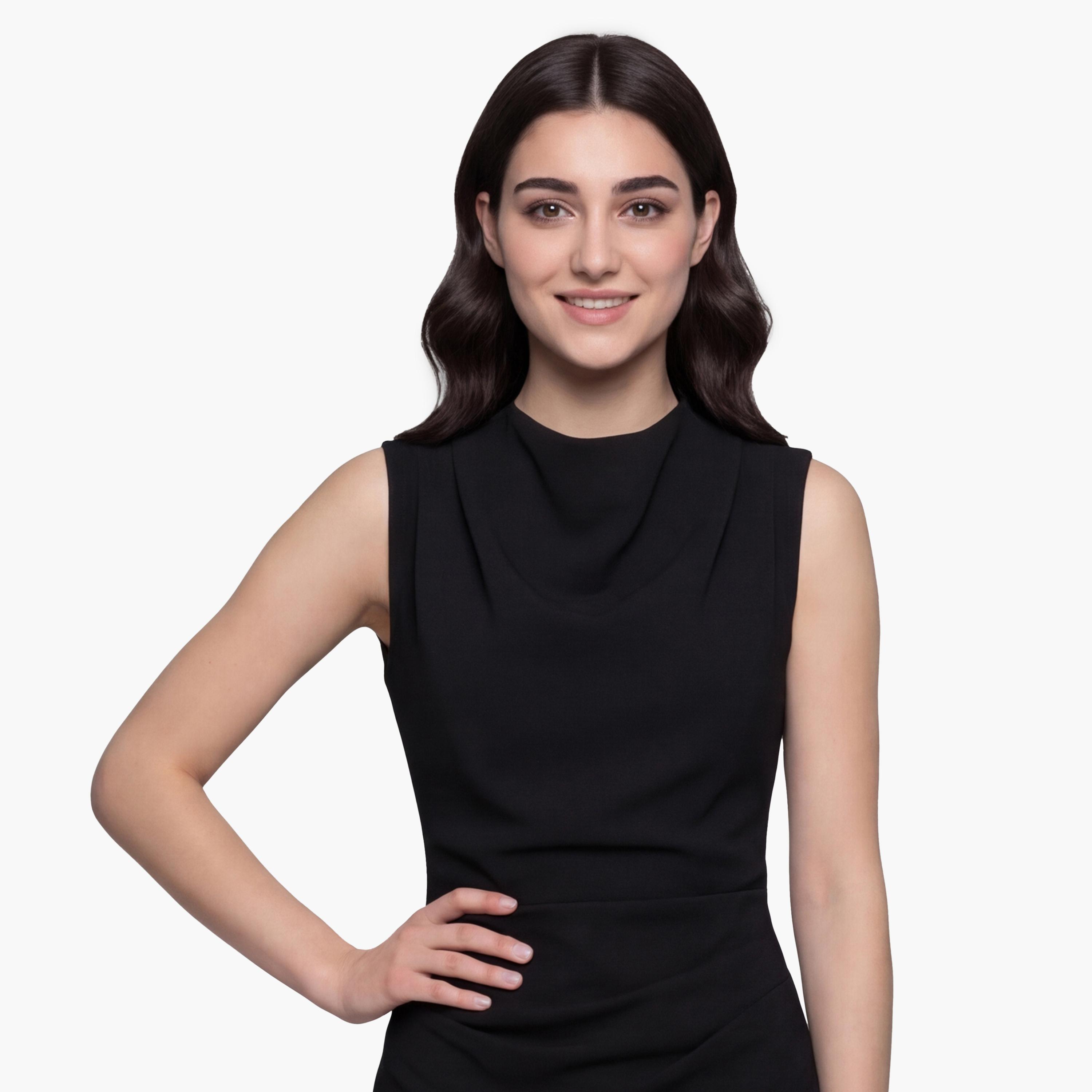 فستان ميدي نسائي "شيث" بياقة "موك نيك" عالية من كوتون-women-clothing-dresses-image-4