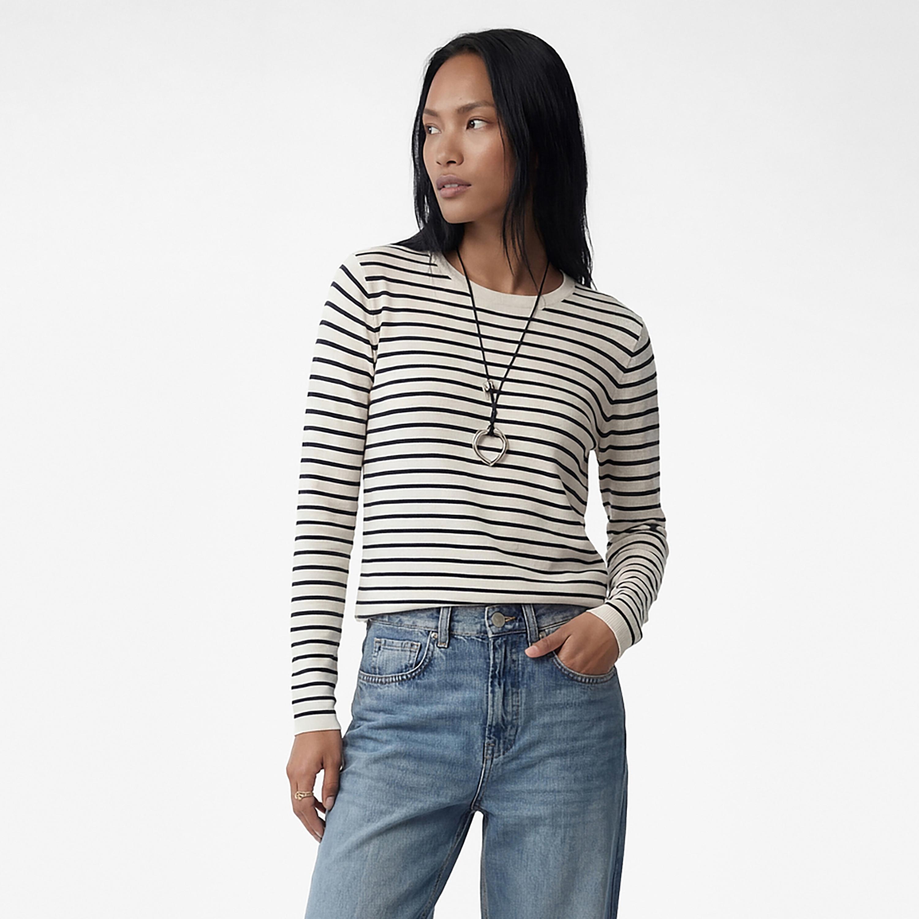 KOTON White Striped Women's Sweater-women-winterwear-cardigansandjumpers-jumpers-image-1