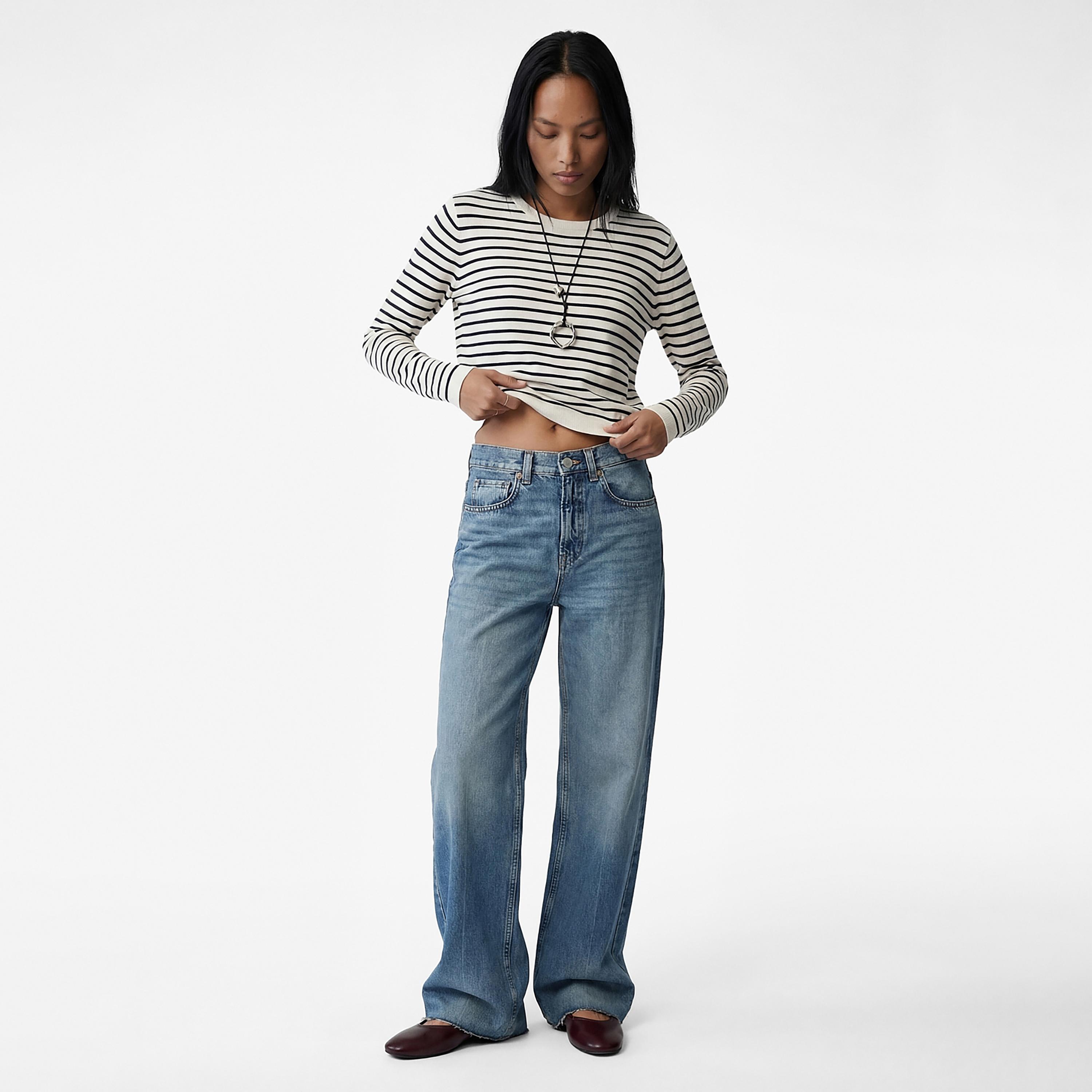 KOTON White Striped Women's Sweater-women-winterwear-cardigansandjumpers-jumpers-image-2