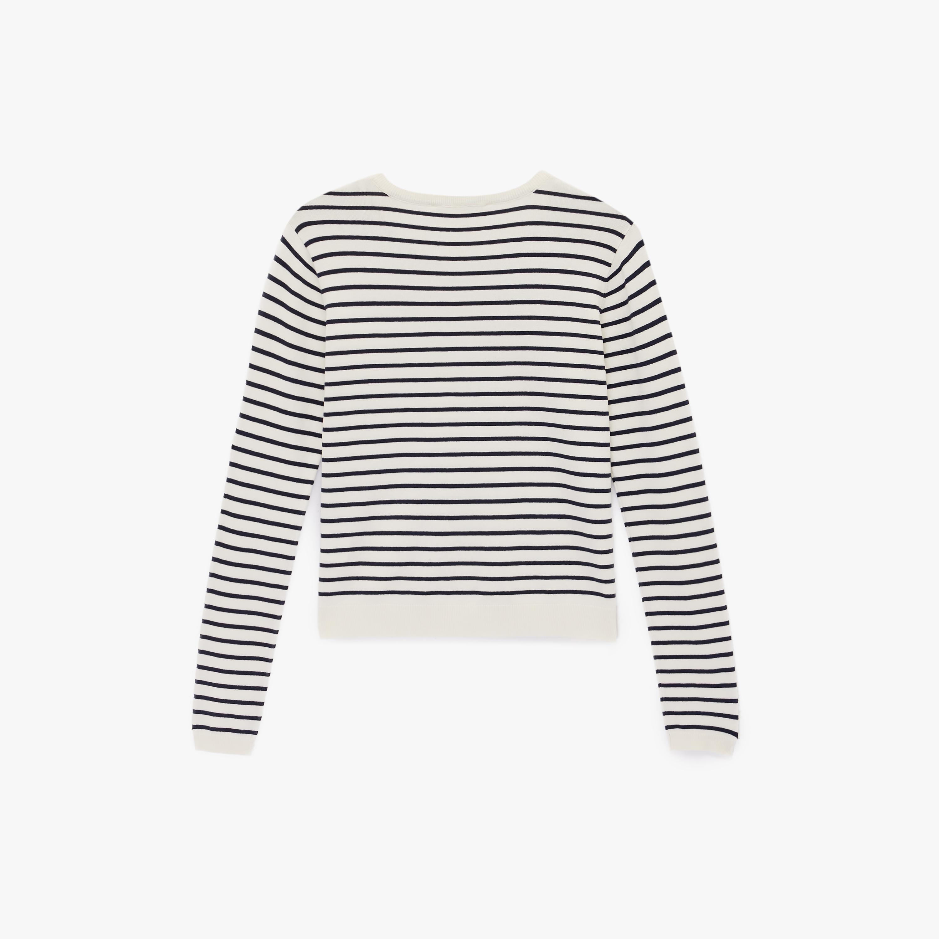 KOTON White Striped Women's Sweater-women-winterwear-cardigansandjumpers-jumpers-image-4