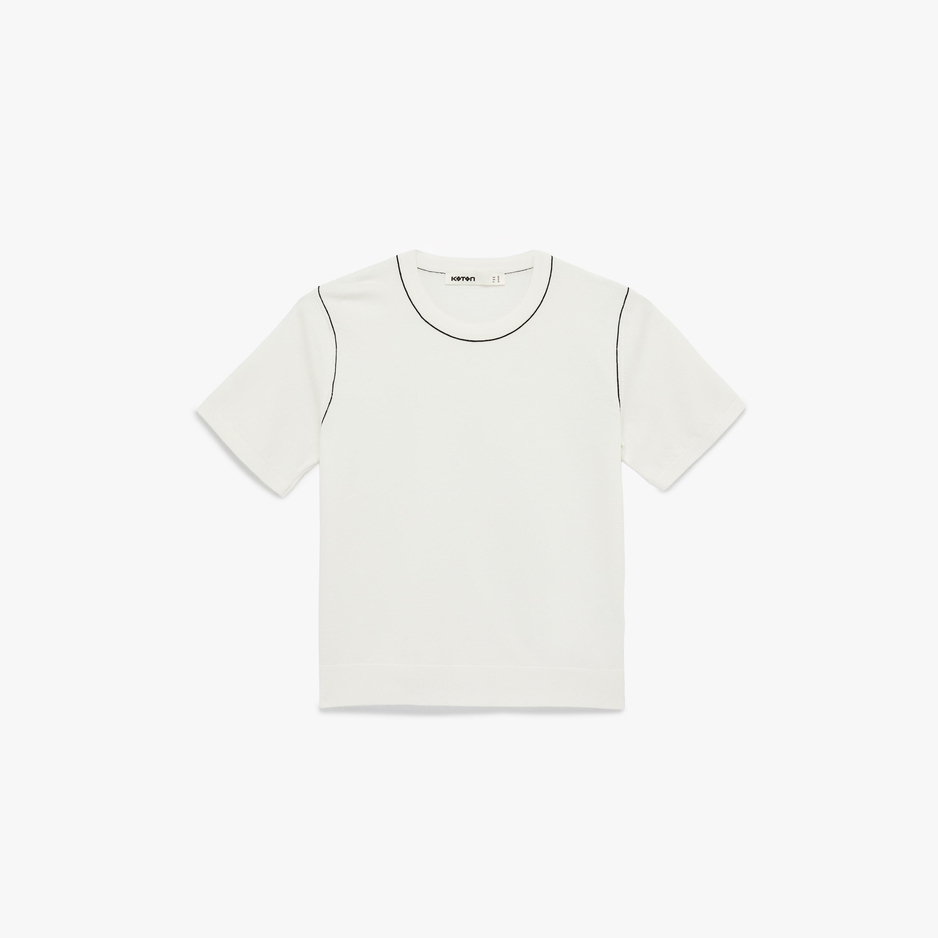 KOTON White Stripe Detailed Women's Sweater-women-clothing-cardigansandjumpers-jumpers-image-3
