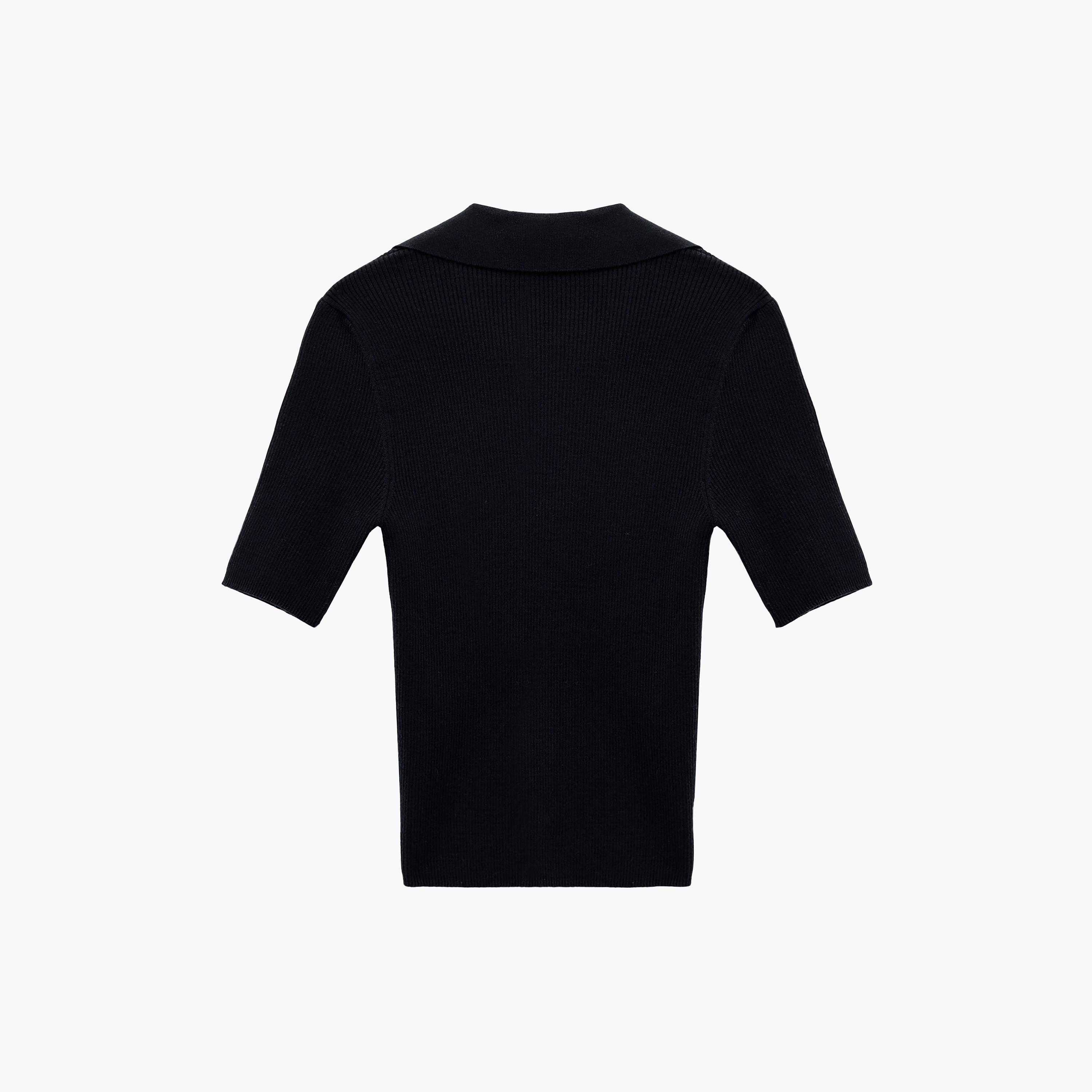 تيشيرت بولو محبوك بياقة "جوني" مضلعة للنساء من كوتون-women-clothing-tshirts-image-7