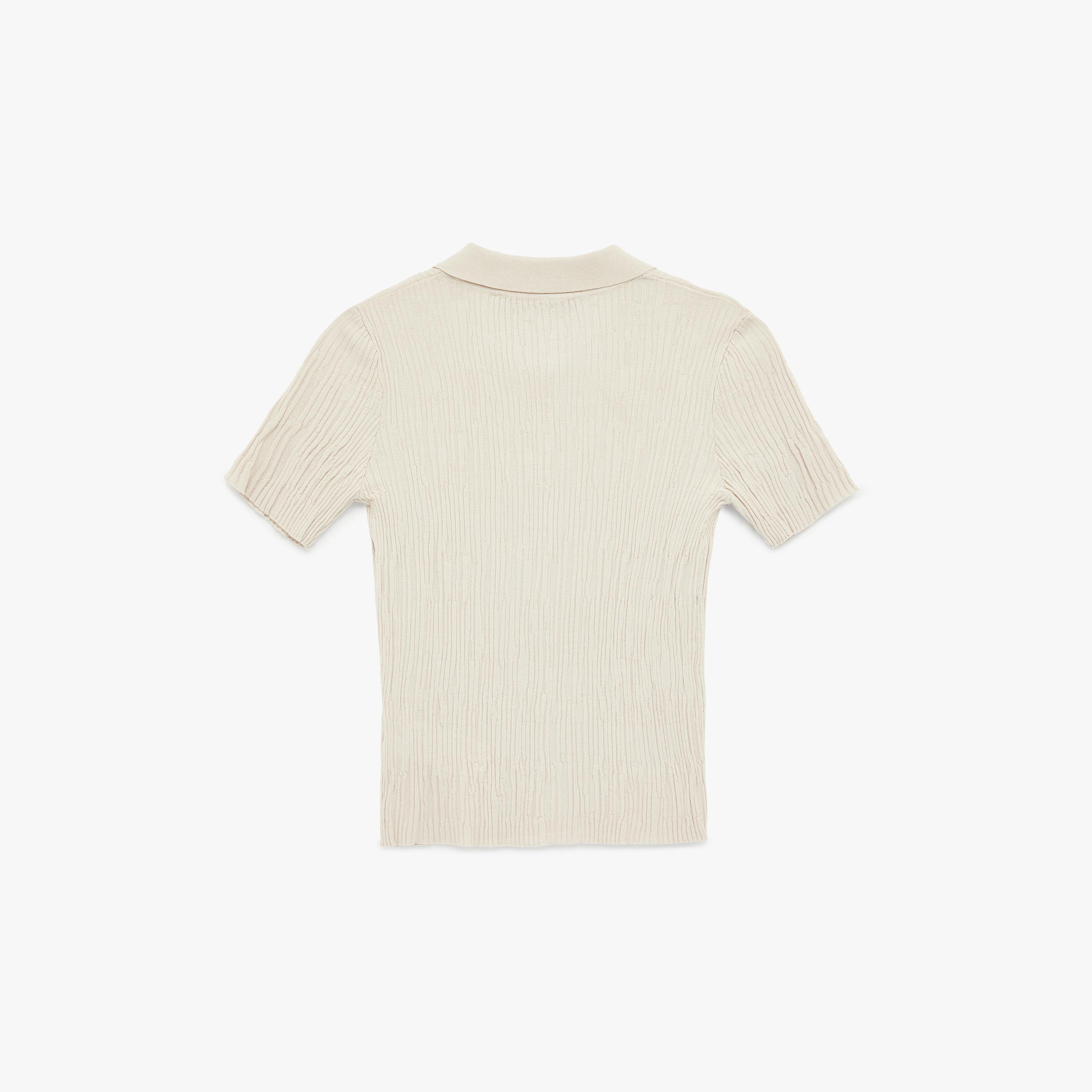 قميص محبوك بياقة وقماش بارز للنساء من كوتون-women-clothing-shirtsandblouses-shirts-image-4