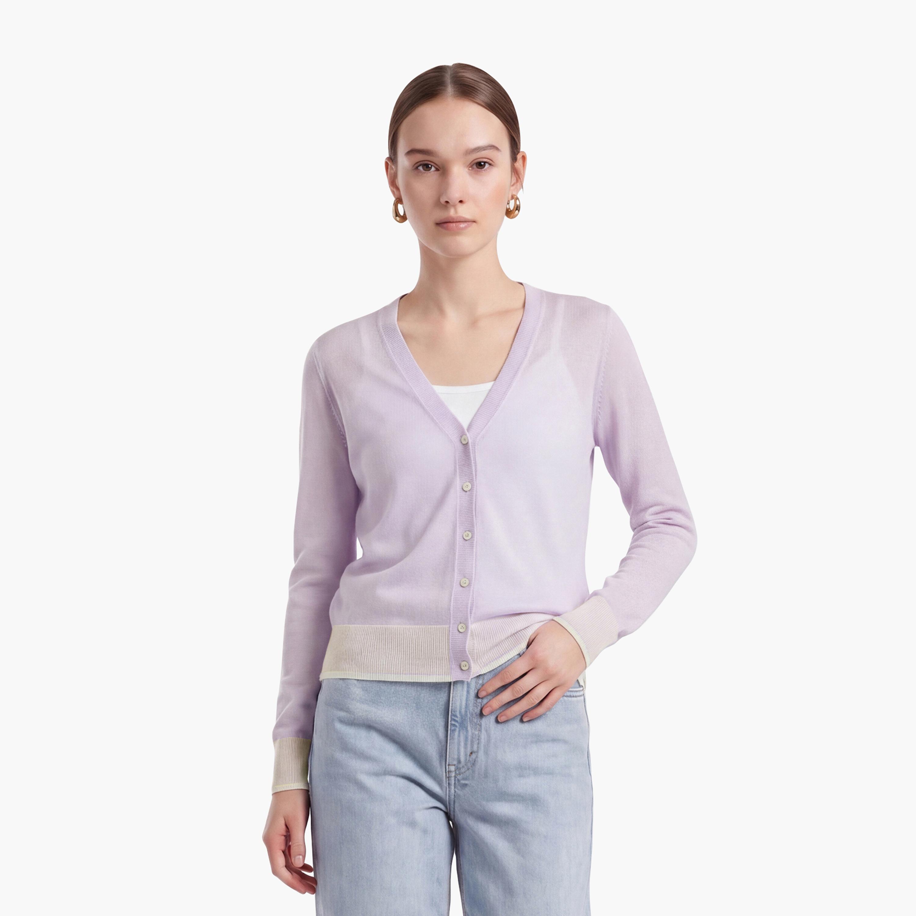 KOTON Purple Women's Cardigan-women-winterwear-cardigansandjumpers-cardigans-image-1