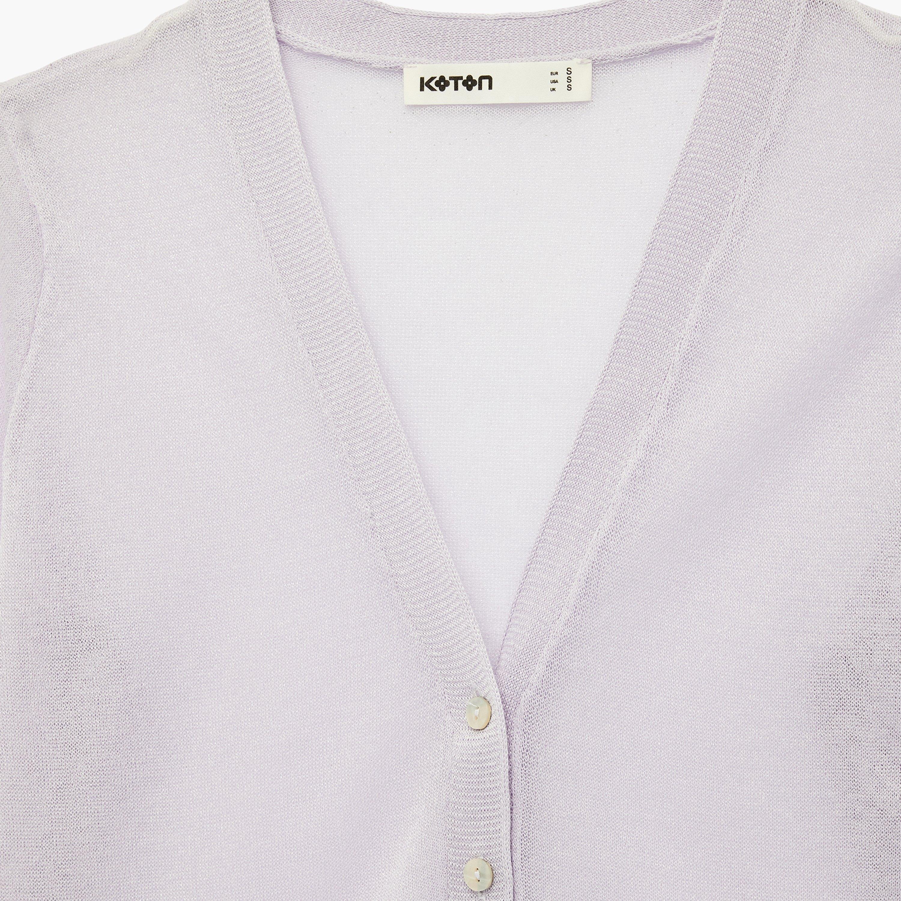 KOTON Purple Women's Cardigan-women-winterwear-cardigansandjumpers-cardigans-image-8