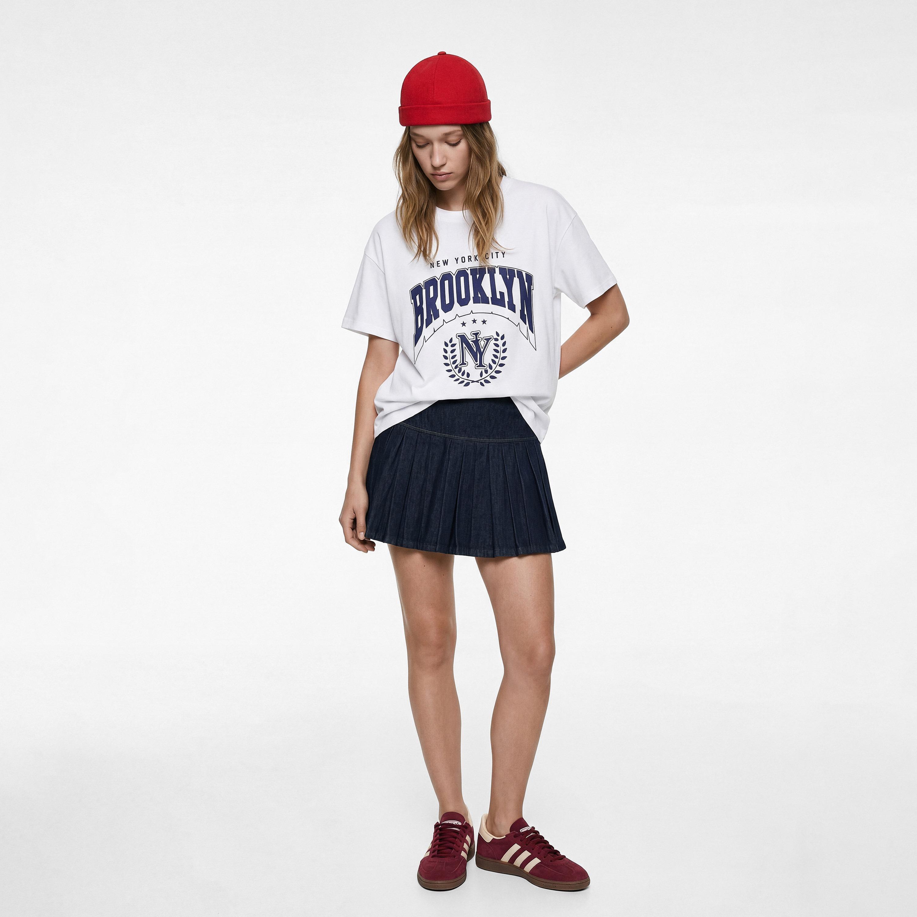 KOTON White Text-Print Cotton Women's T-Shirt-women-clothing-tshirts-image-2