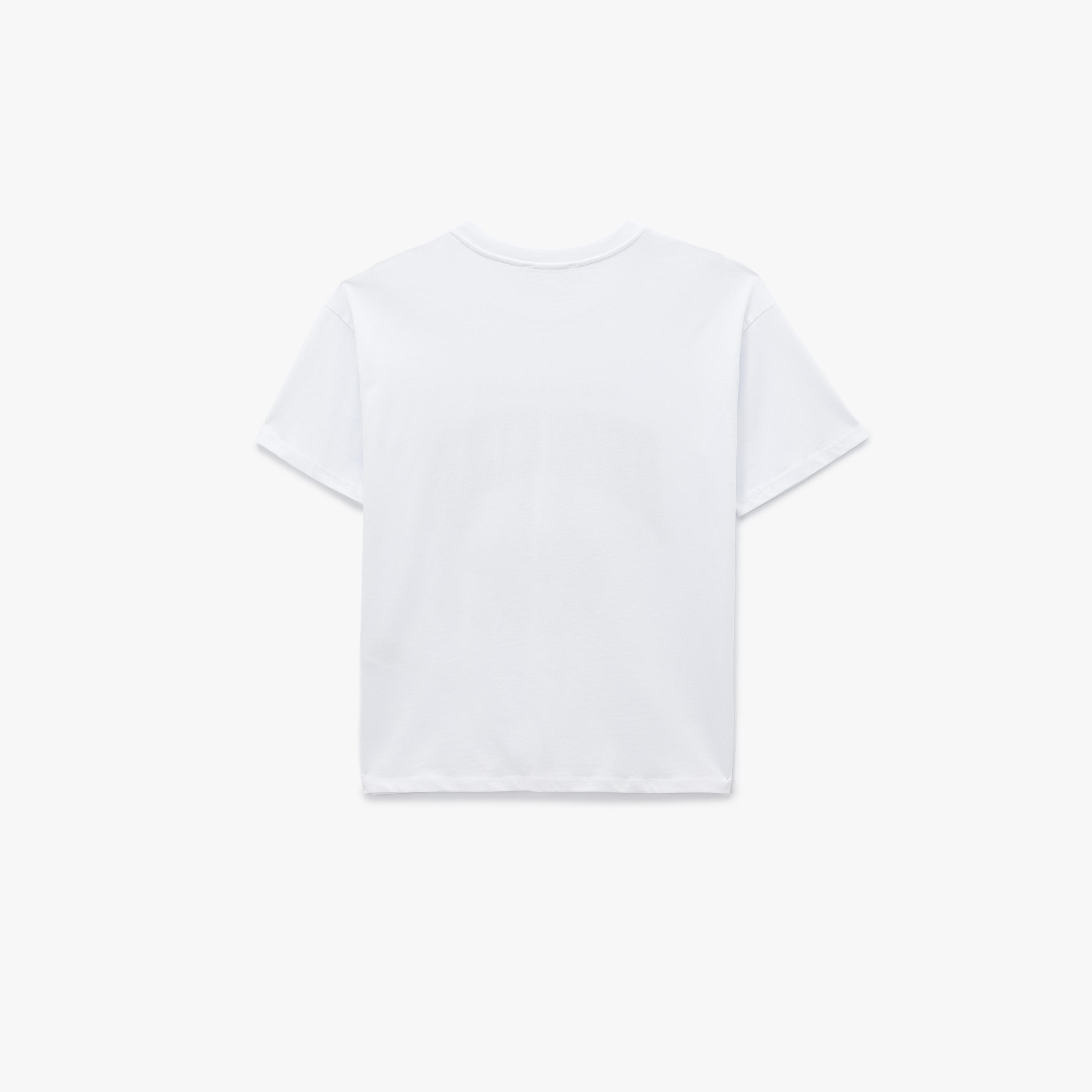 KOTON White Text-Print Cotton Women's T-Shirt-women-clothing-tshirts-image-5