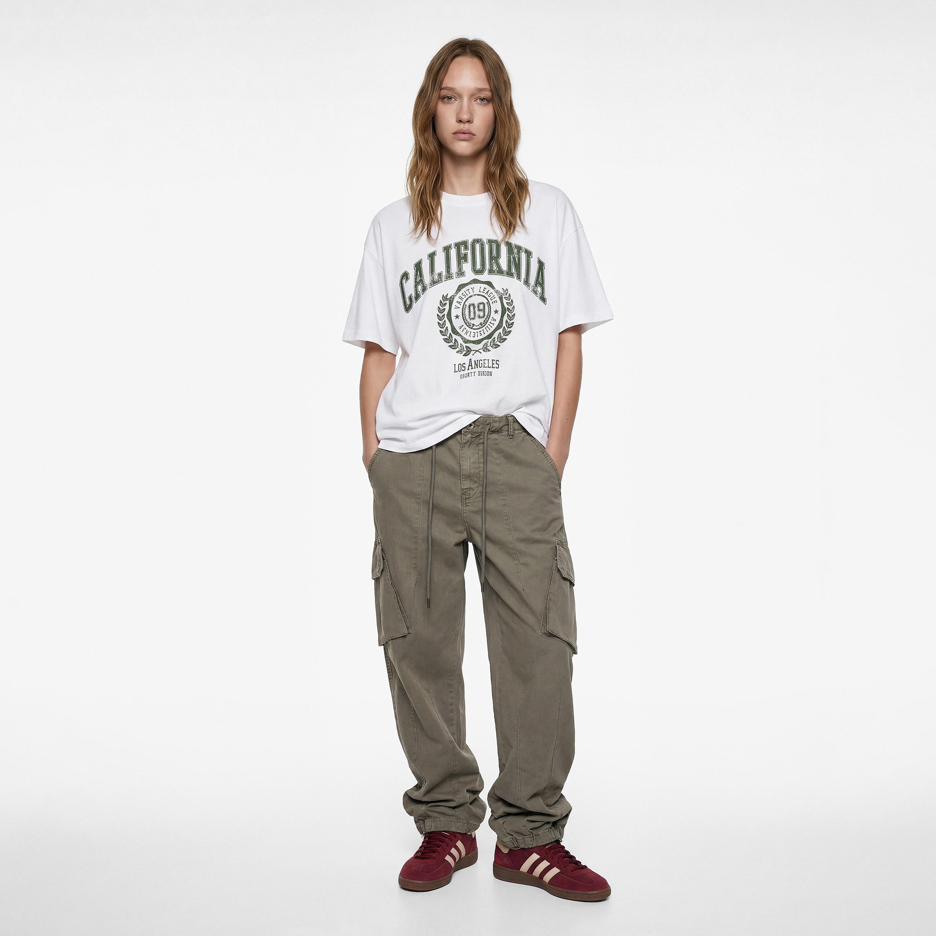 KOTON White Text-Print Cotton Women's T-Shirt-women-clothing-tshirts-image-2