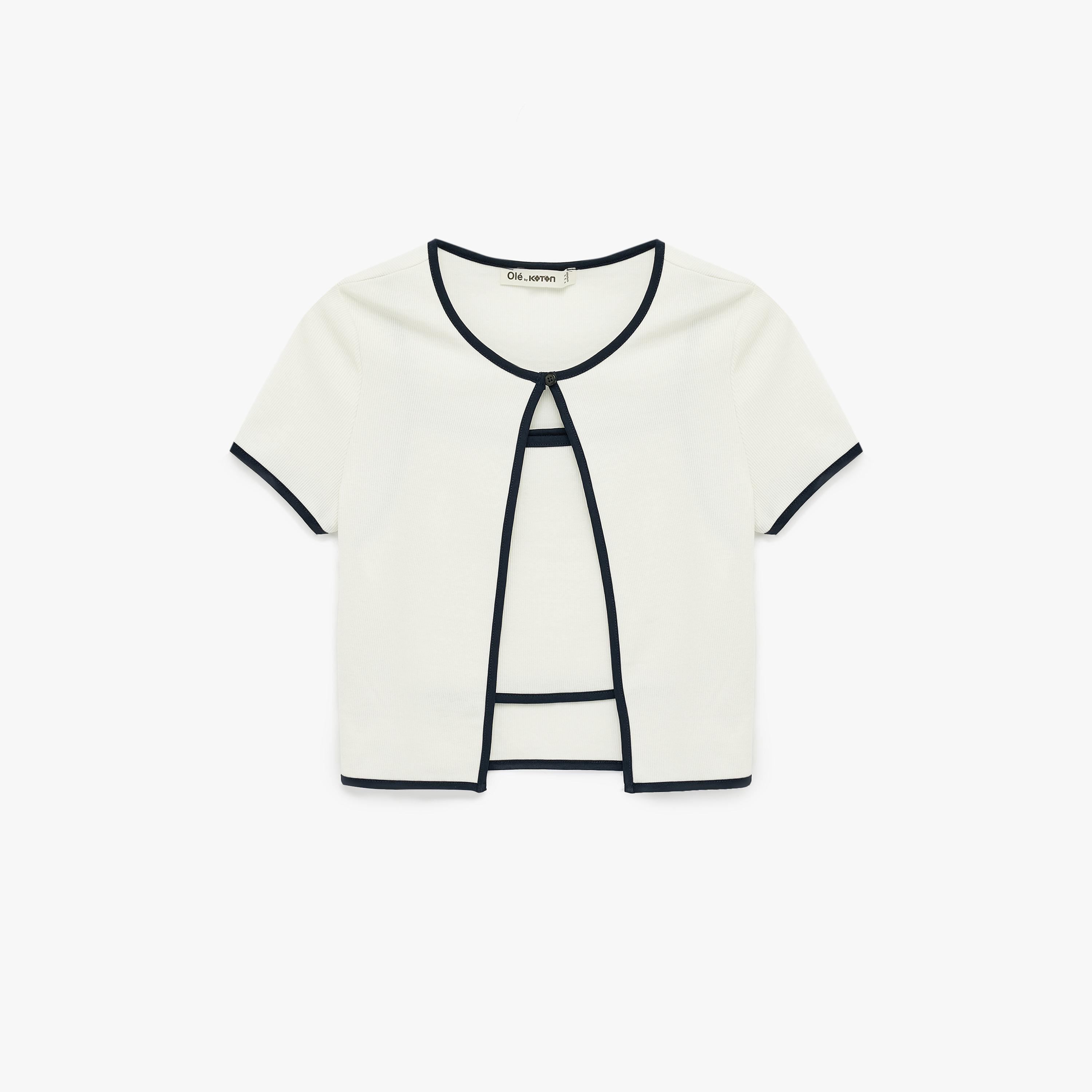 KOTON White Textured Women's Blouse Set-women-clothing-shirtsandblouses-blouses-image-3