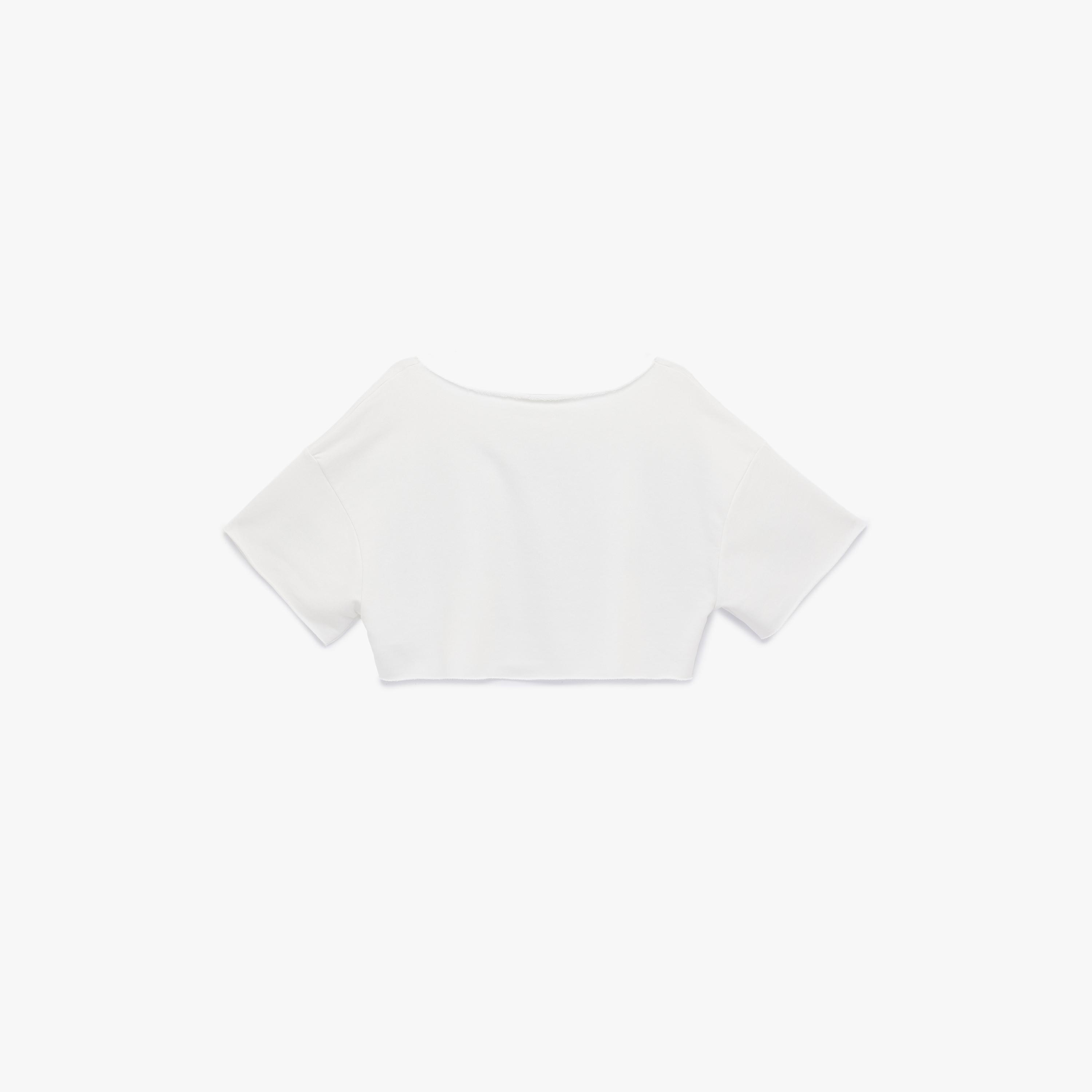 بلوزة نسائية بأكمام "دروب شولدر" وطبعة "غرافيك" بلون أبيض من كوتون-women-clothing-shirtsandblouses-blouses-image-4