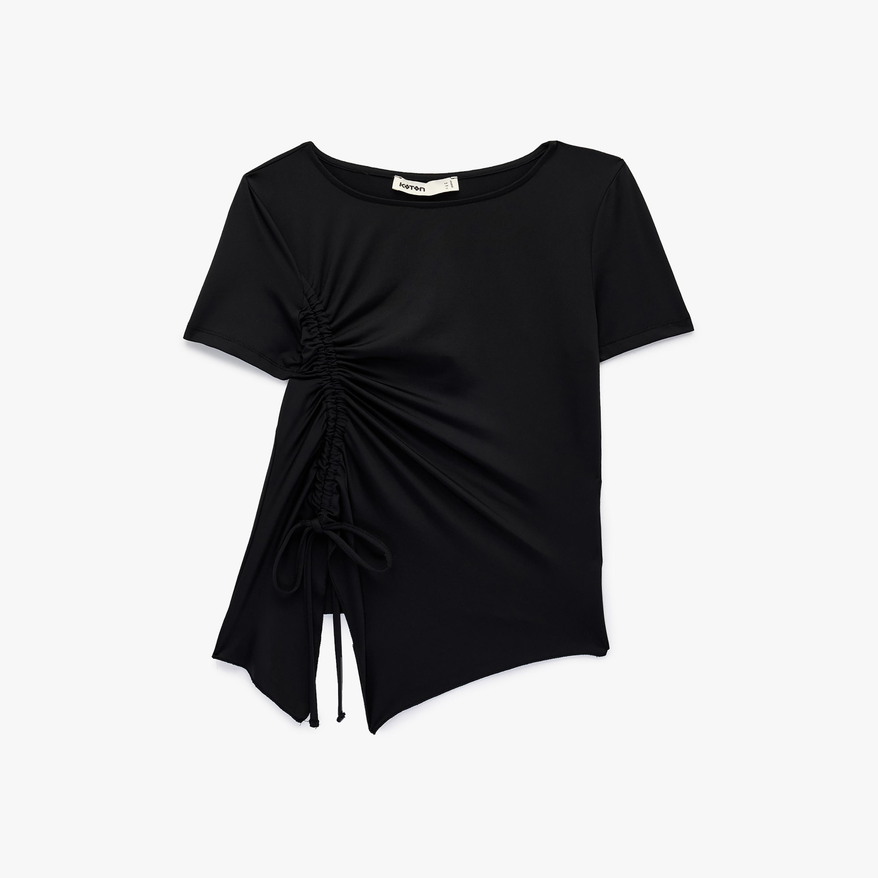 بلوزة نسائية بتصميم "روشد" بزمزمة من كوتون-women-clothing-shirtsandblouses-blouses-image-3