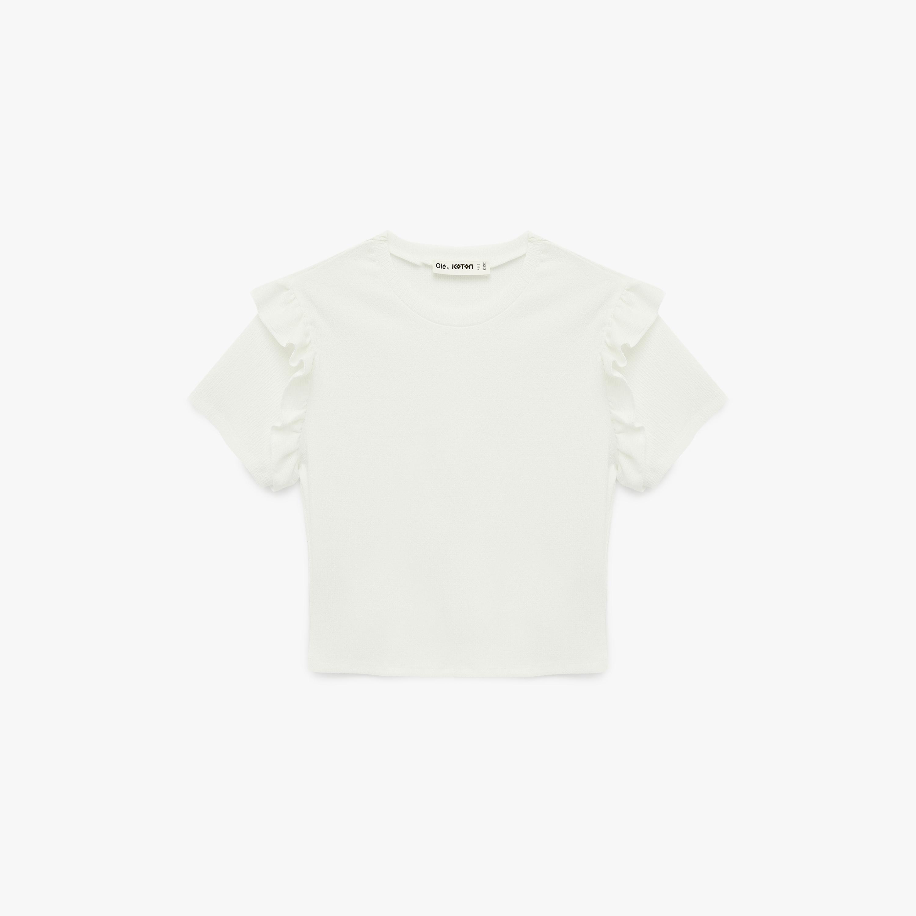 KOTON White Frilled Women's Top-women-clothing-shirtsandblouses-blouses-image-3