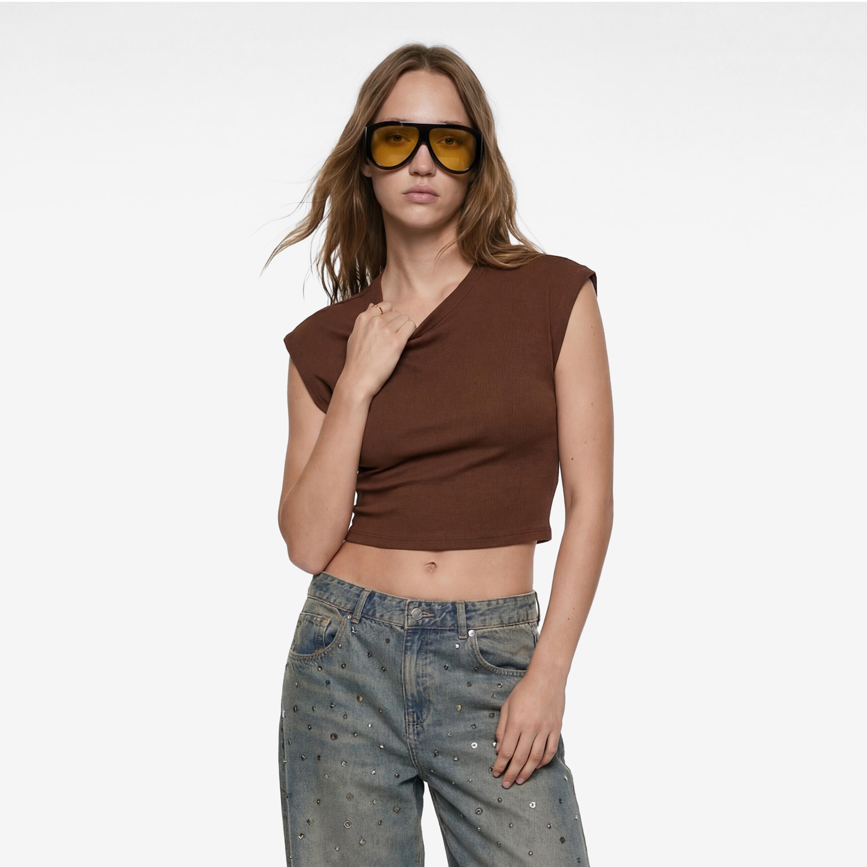KOTON Cap Sleeves Women's Top-women-clothing-shirtsandblouses-blouses-image-1