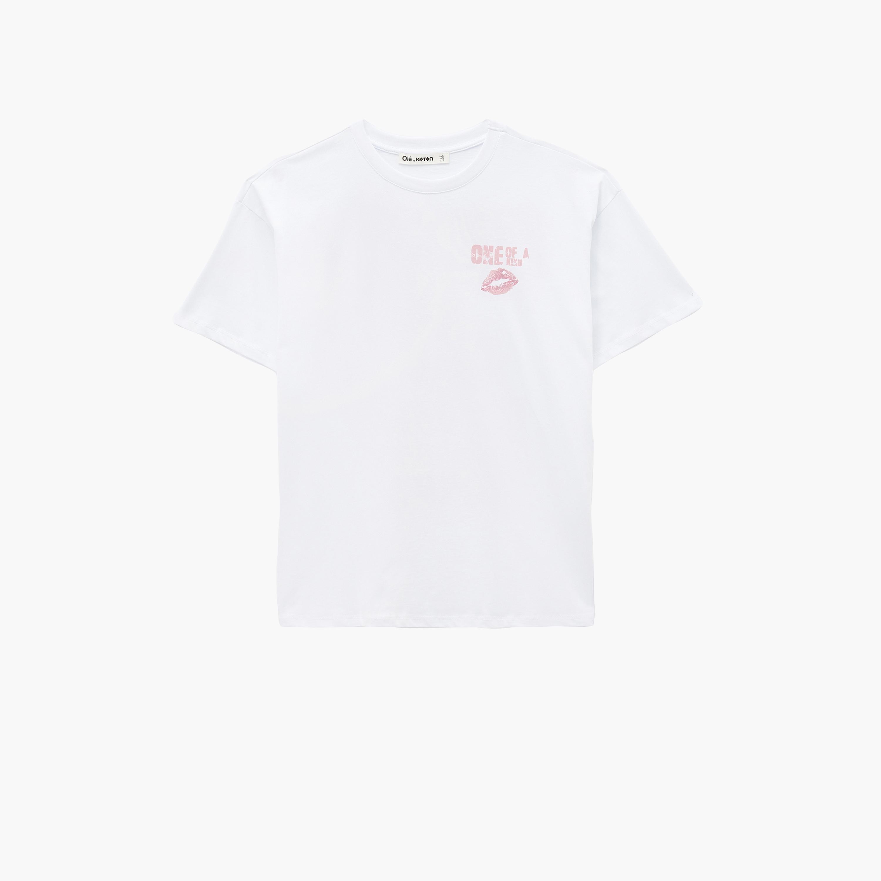 تيشيرت قطني نسائي بطبعة نصية بلون أبيض من كوتون-women-clothing-tshirts-image-6