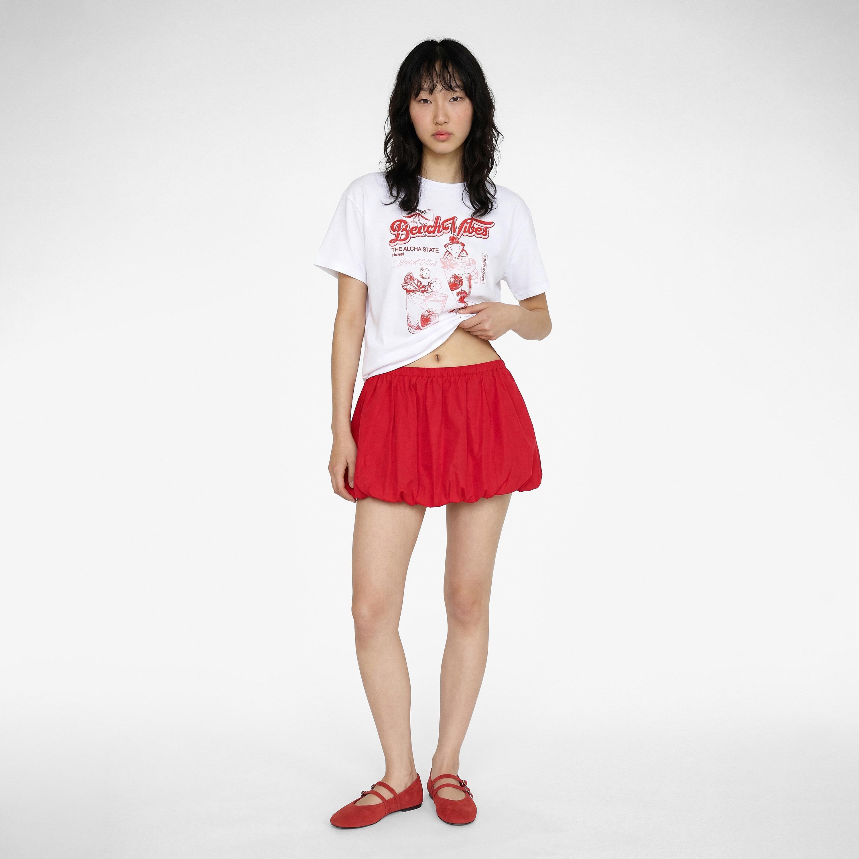 KOTON White Graphic Print Cotton Women's T-Shirt-women-clothing-tshirts-image-2