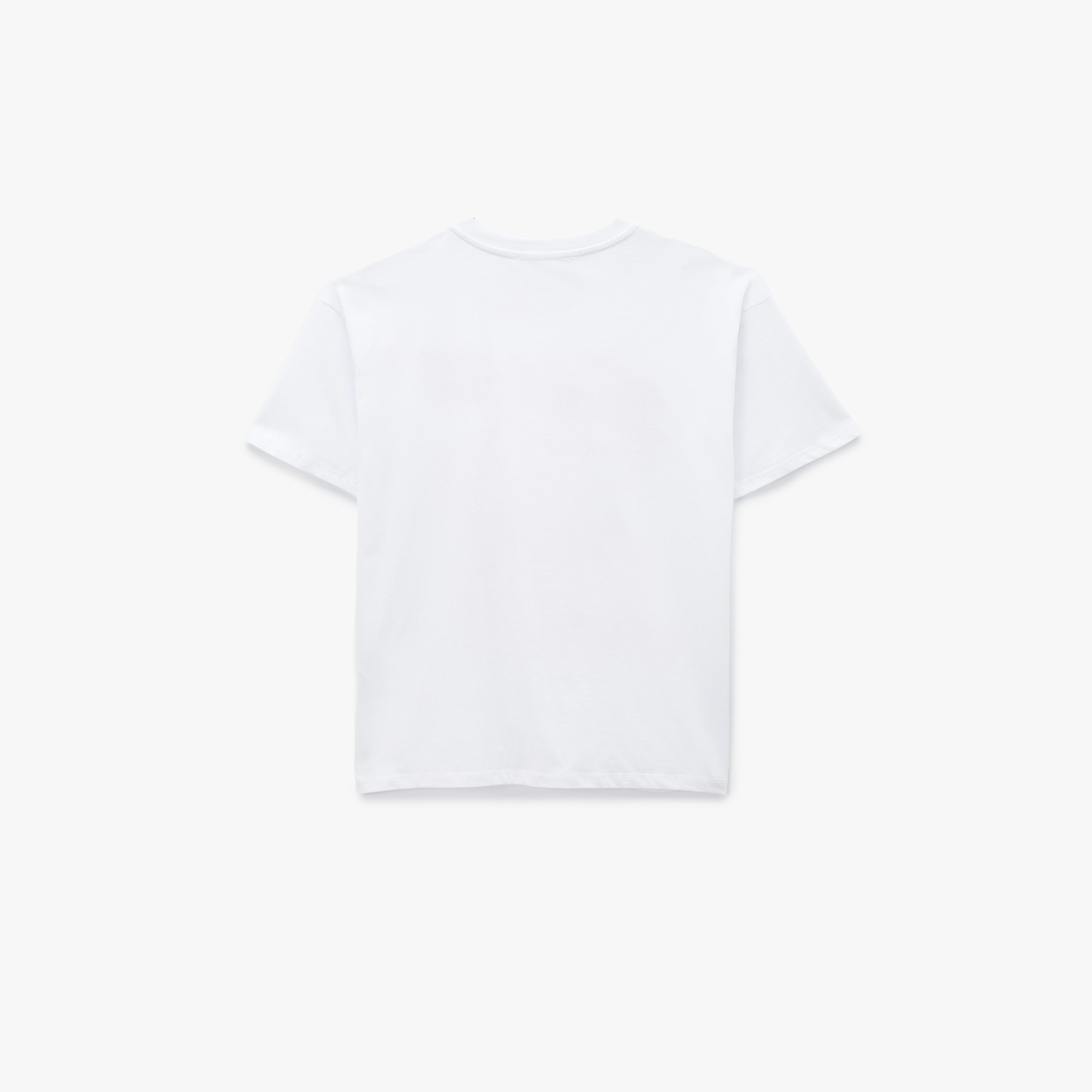KOTON White Graphic Print Cotton Women's T-Shirt-women-clothing-tshirts-image-5