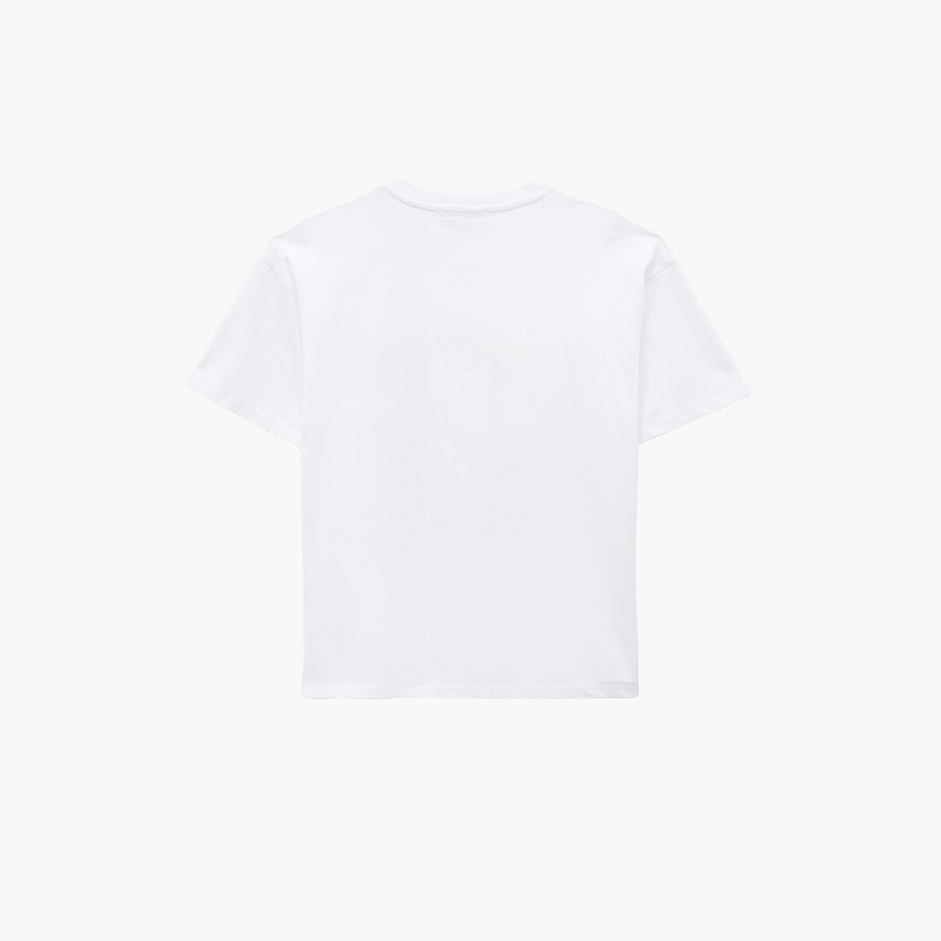 KOTON White Graphic Print Cotton Women's T-Shirt-women-clothing-tshirts-image-7