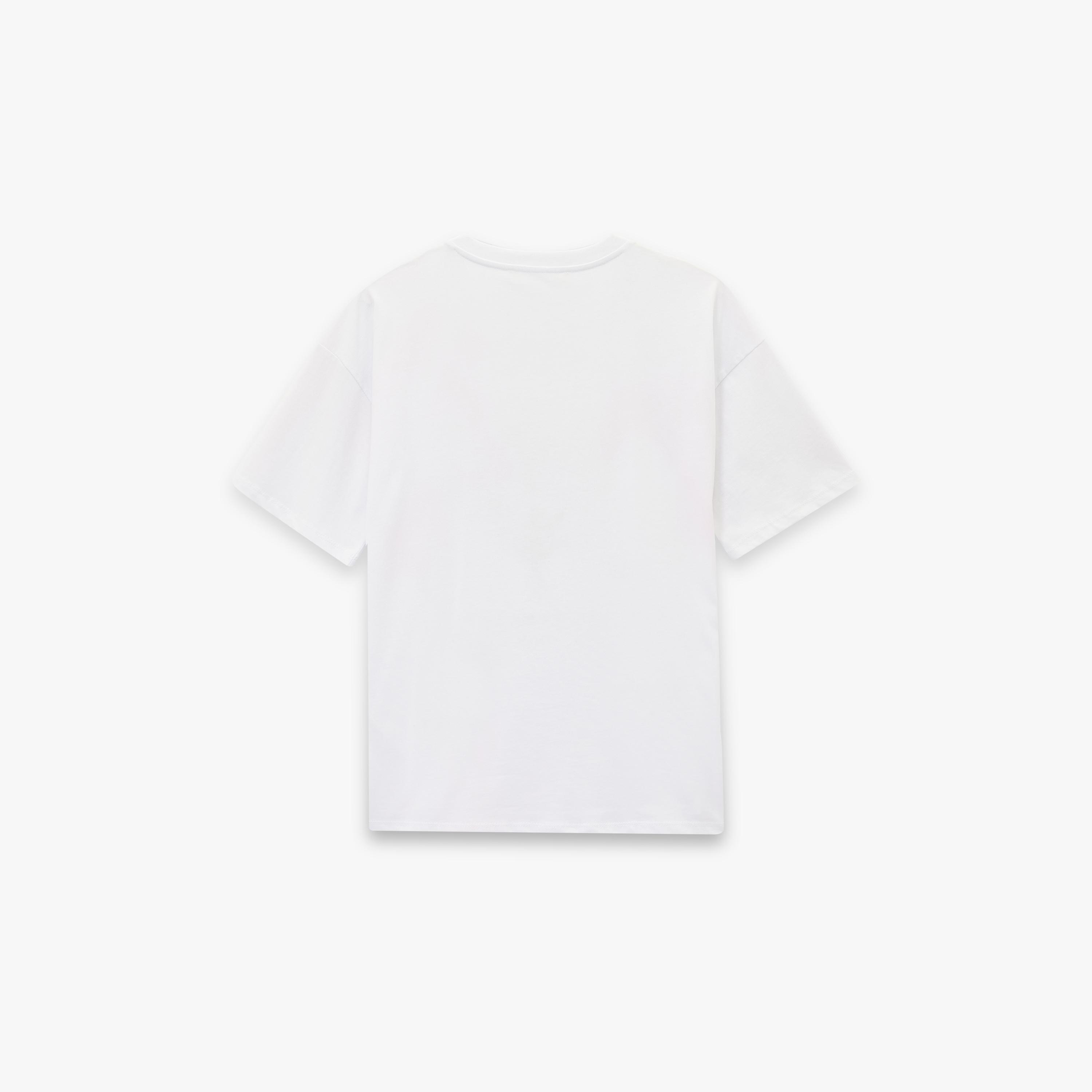KOTON White Graphic Floral Print Cotton Drop Shoulder Sleeves Women's T-Shirt-women-clothing-tshirts-image-4