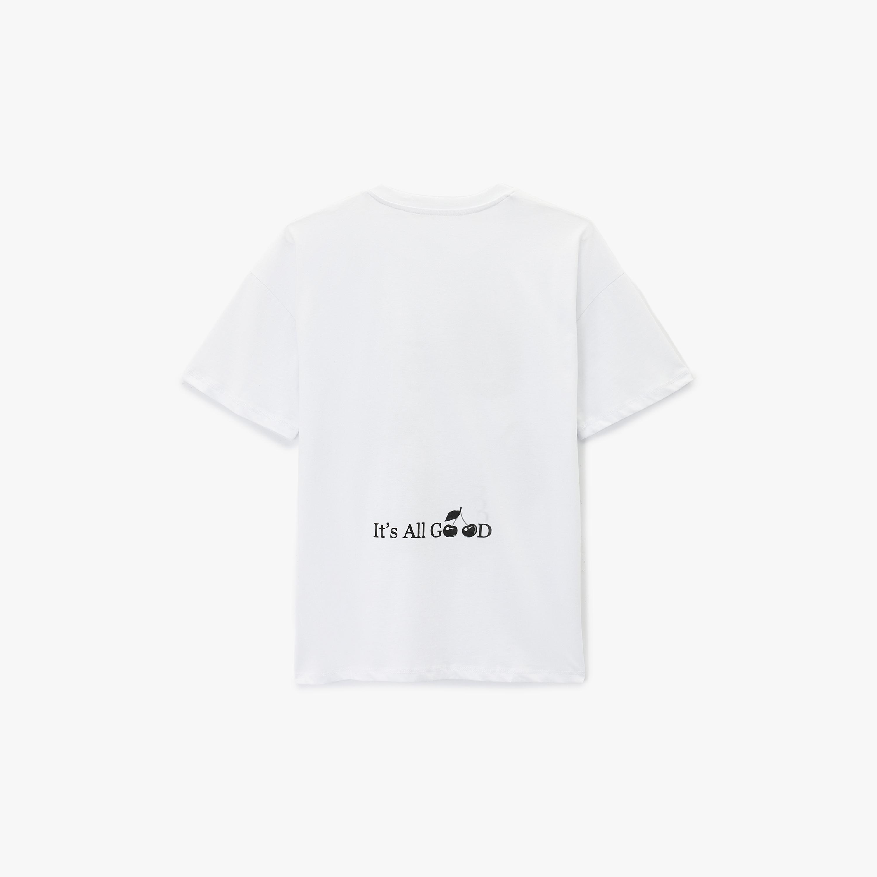 تيشيرت قطني نسائي بطبعة "غرافيك" الكرز بلون أبيض من كوتون-women-clothing-tshirts-image-4