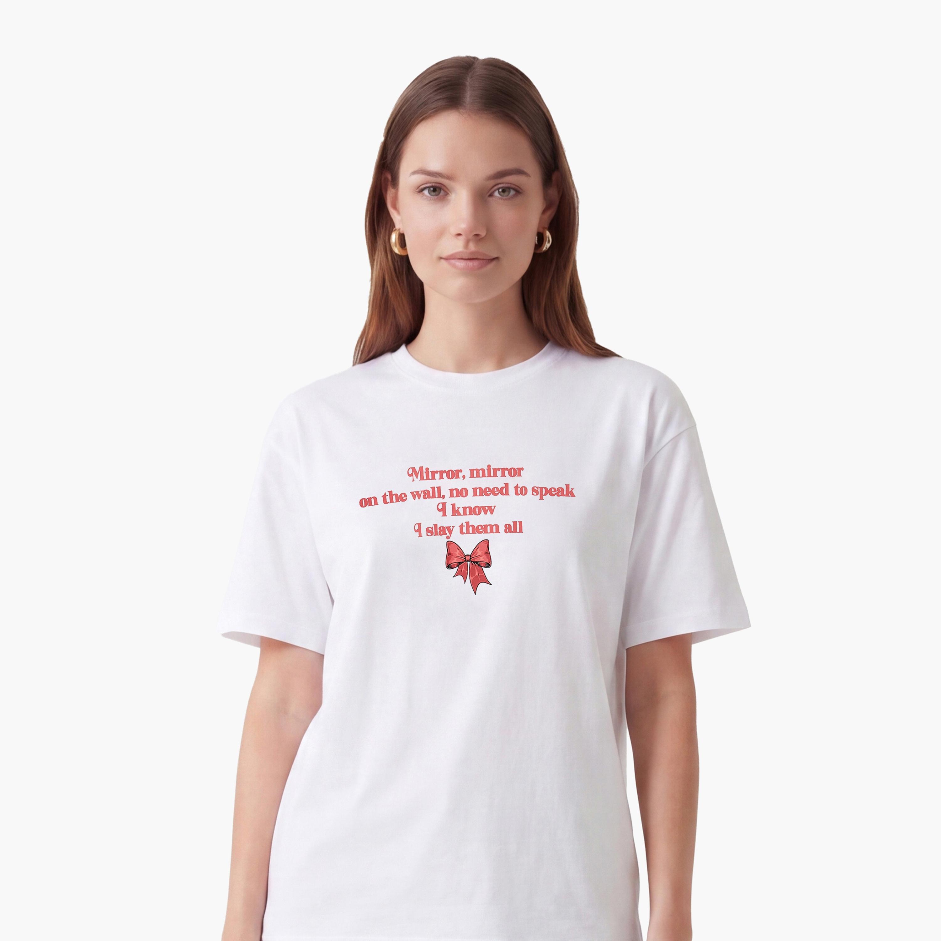 KOTON White Typographic Text Cotton Women's T-Shirt-women-clothing-tshirts-image-5