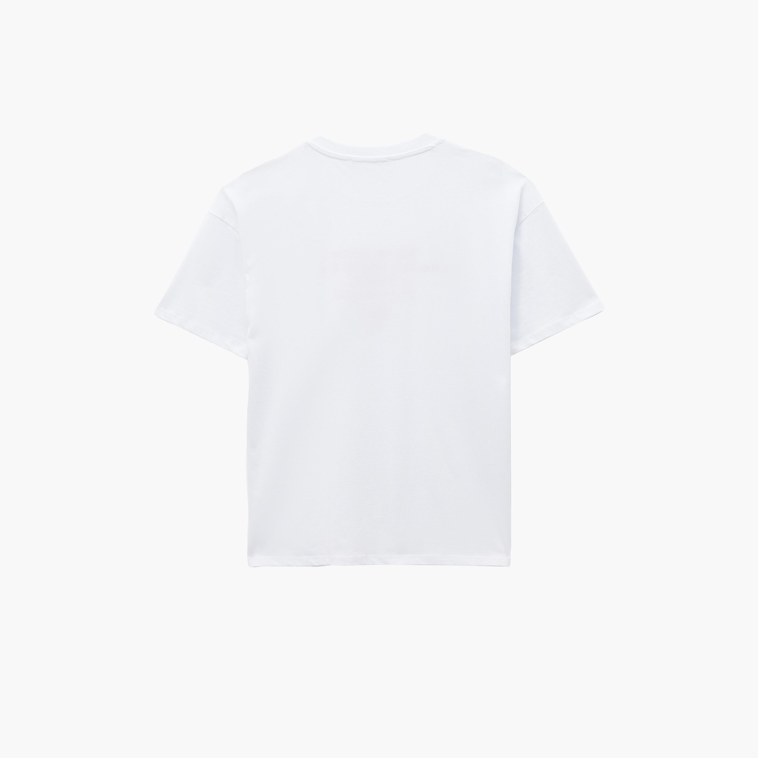 KOTON White Typographic Text Cotton Women's T-Shirt-women-clothing-tshirts-image-7