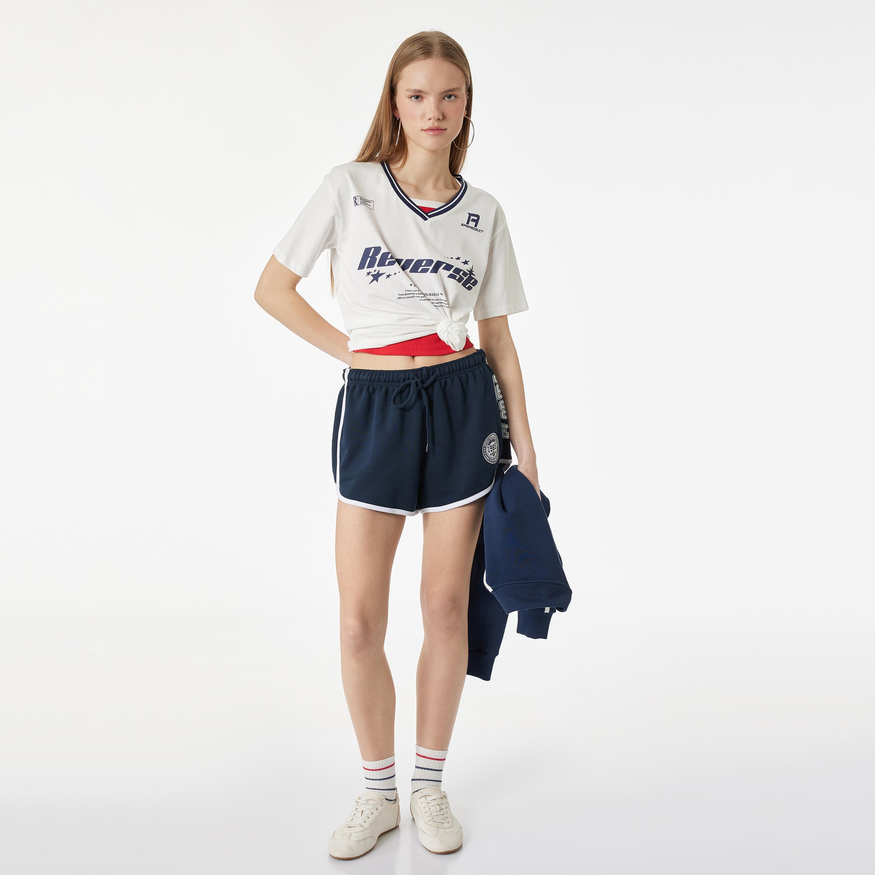 KOTON White Typographic Cotton Women's T-Shirt-women-clothing-tshirts-image-2