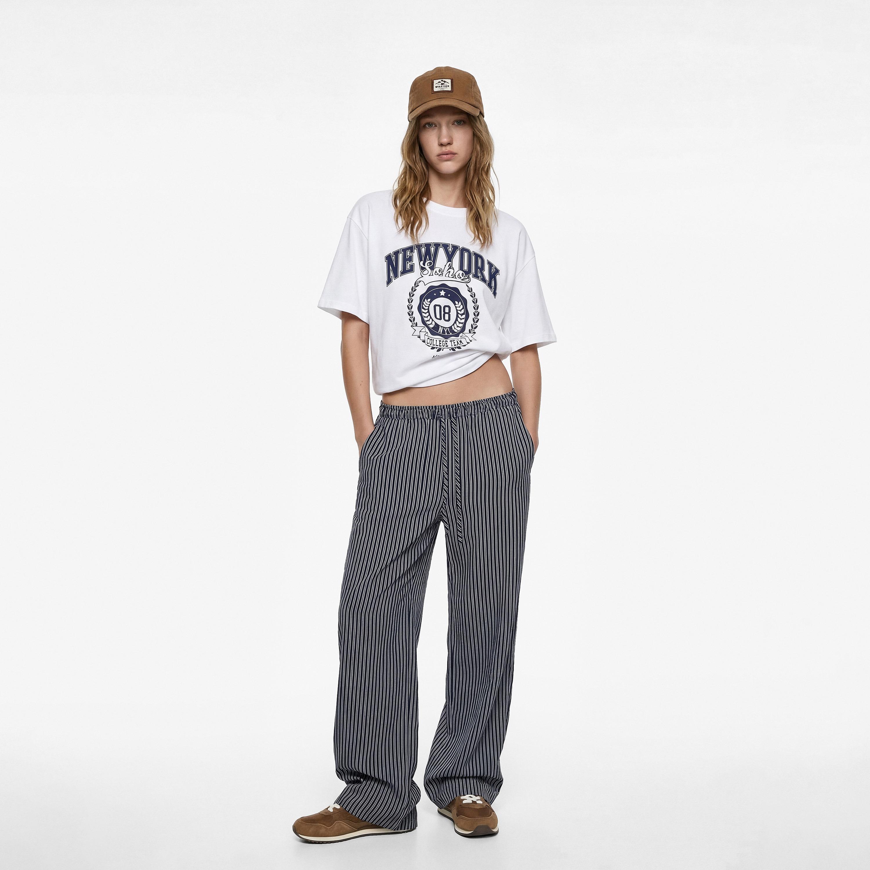 KOTON White Graphic Print Cotton Women's T-Shirt-women-clothing-tshirts-image-2