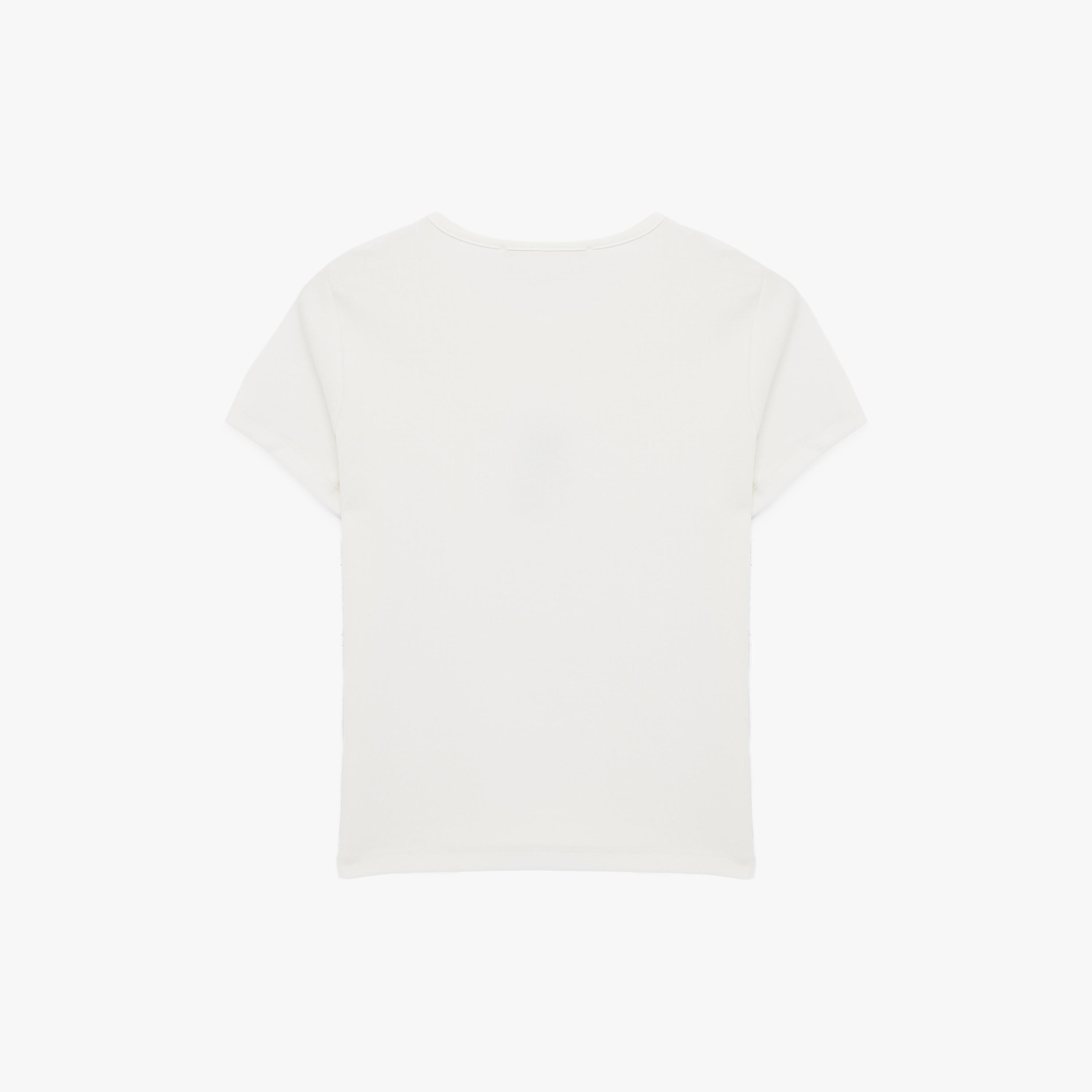 KOTON White Embroidered Teddy Women's T-Shirt-women-clothing-tshirts-image-4