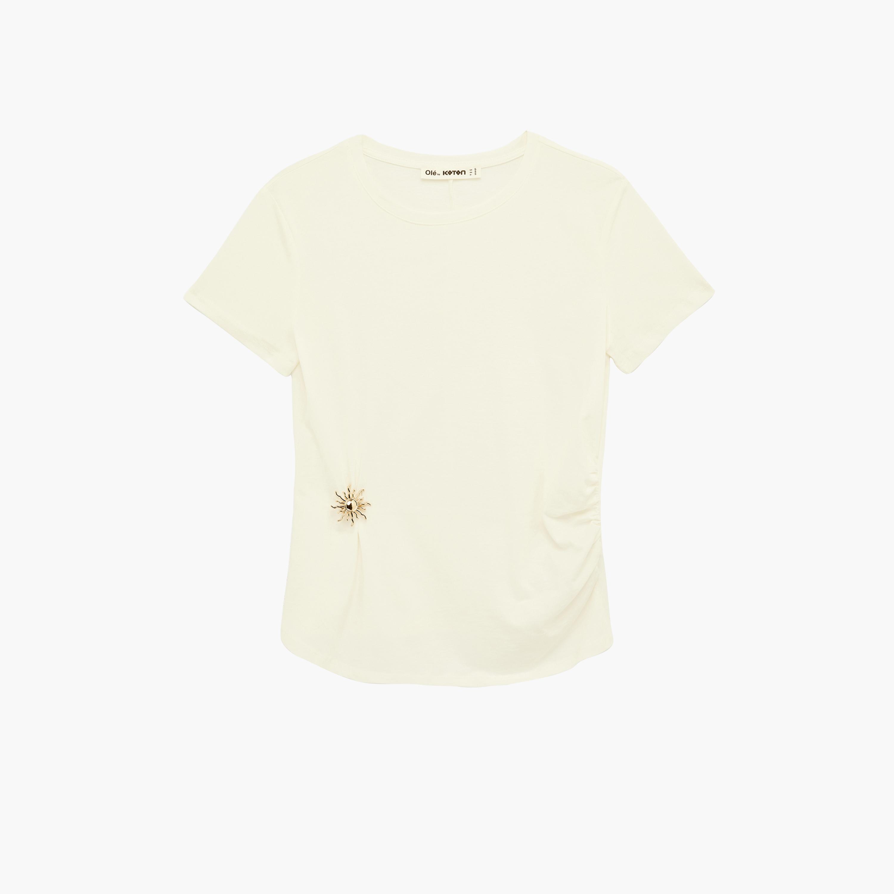 KOTON Cream Cotton Women's Top-women-clothing-shirtsandblouses-blouses-image-6