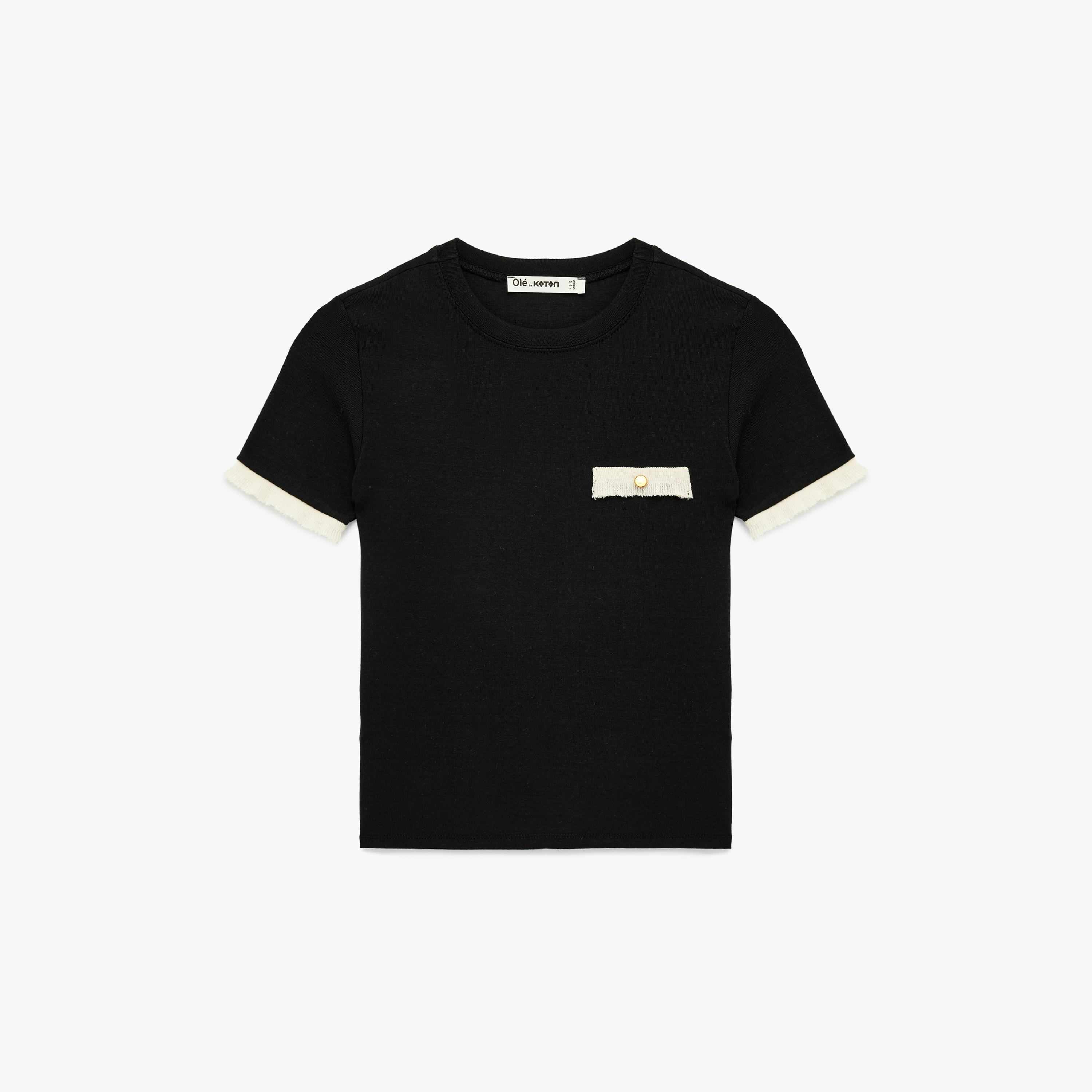 KOTON Black Women's T-Shirt-women-clothing-tshirts-image-3