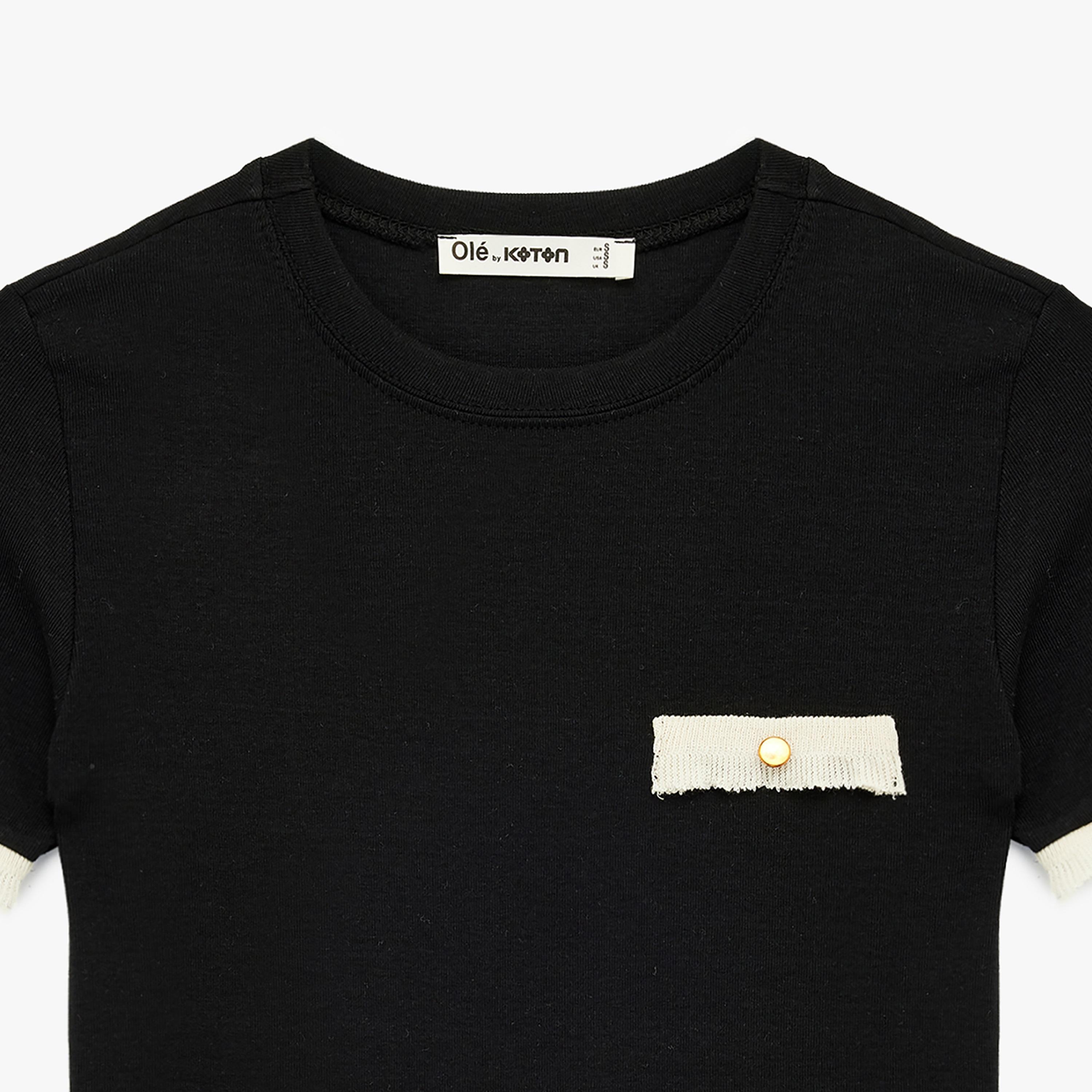 KOTON Black Women's T-Shirt-women-clothing-tshirts-image-5