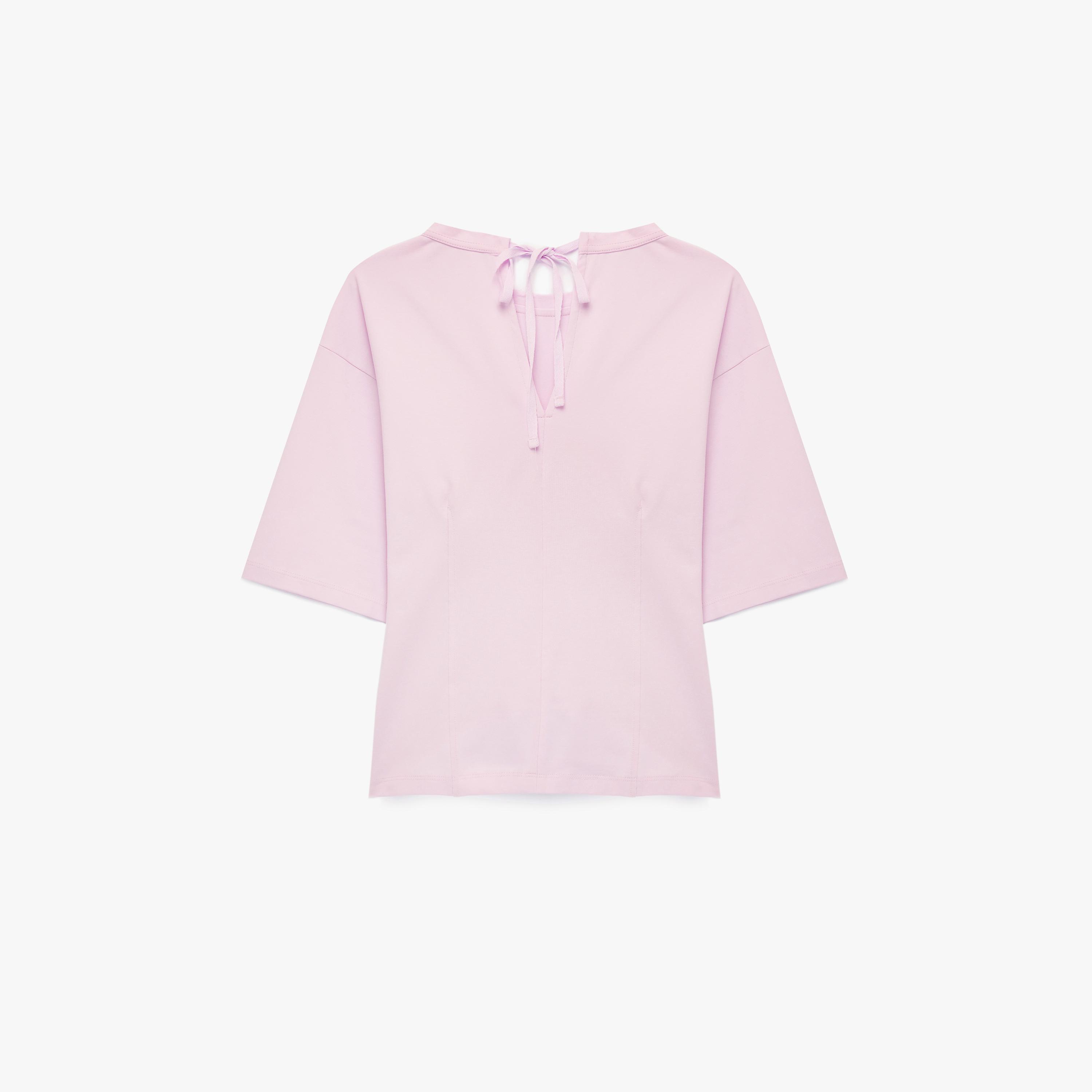 KOTON Pink Cotton Women's T-Shirt-women-clothing-tshirts-image-4