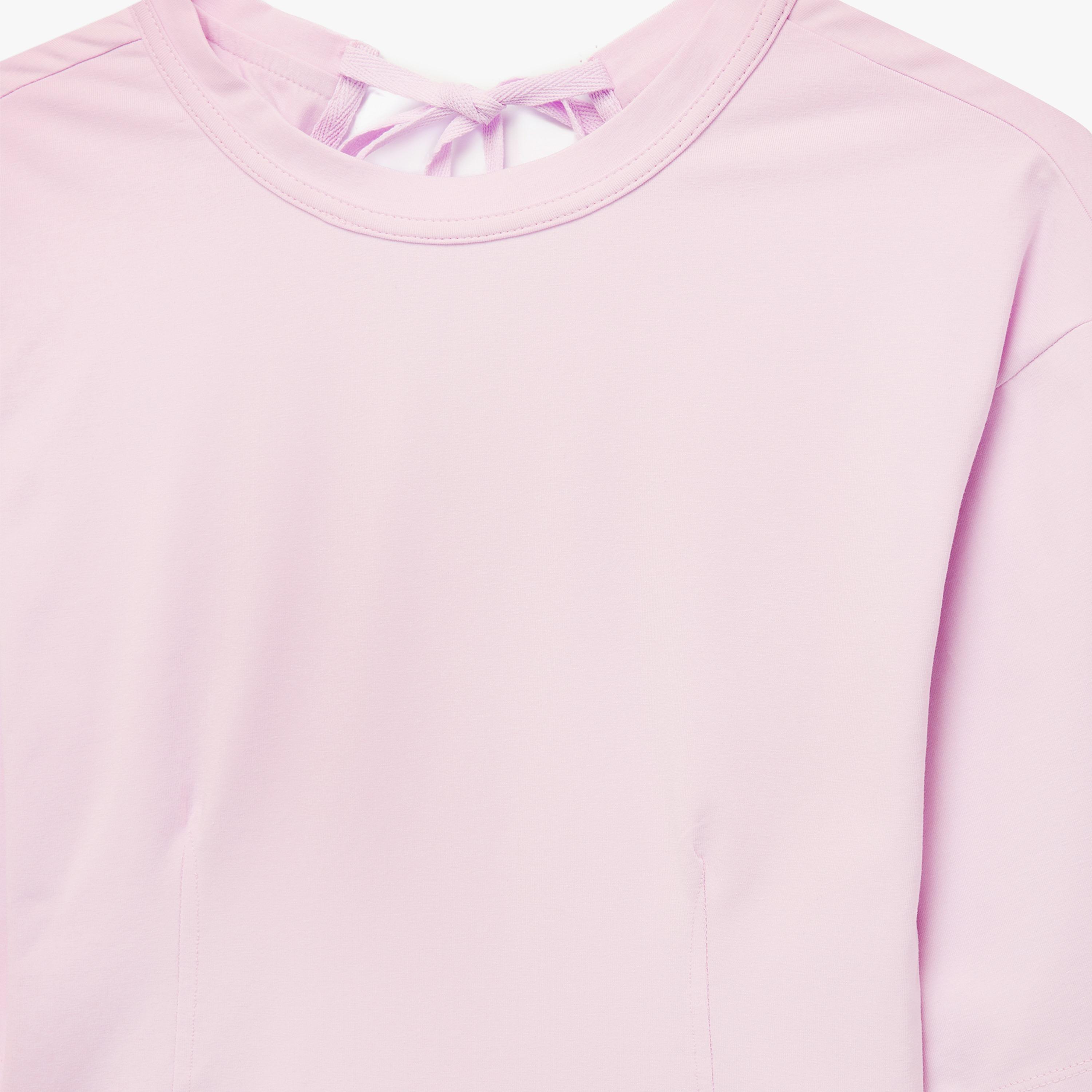 KOTON Pink Cotton Women's T-Shirt-women-clothing-tshirts-image-5