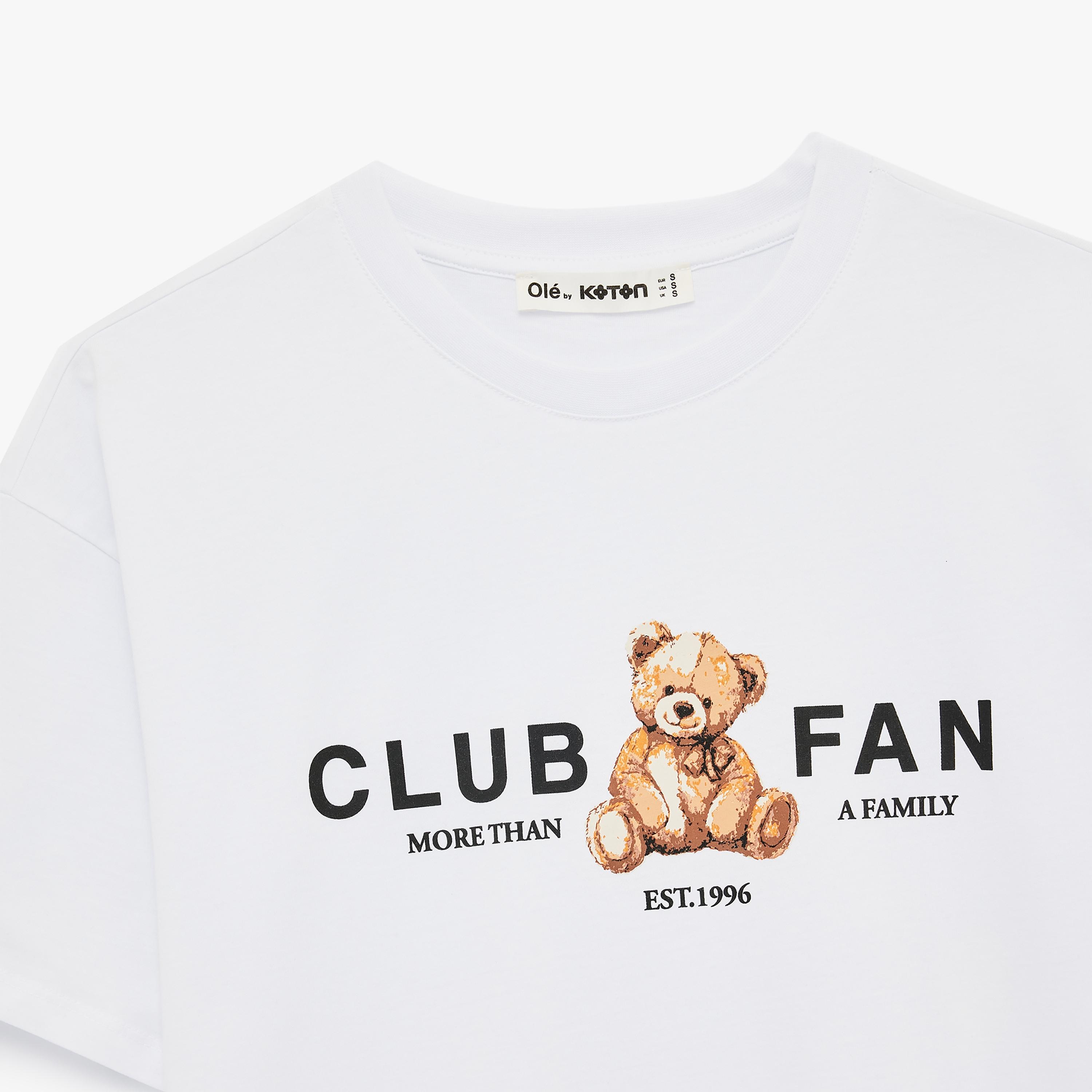 تيشيرت قطني نسائي بطبعة "غرافيك" لدب "تيدي" بلون أبيض من كوتون-women-clothing-tshirts-image-6