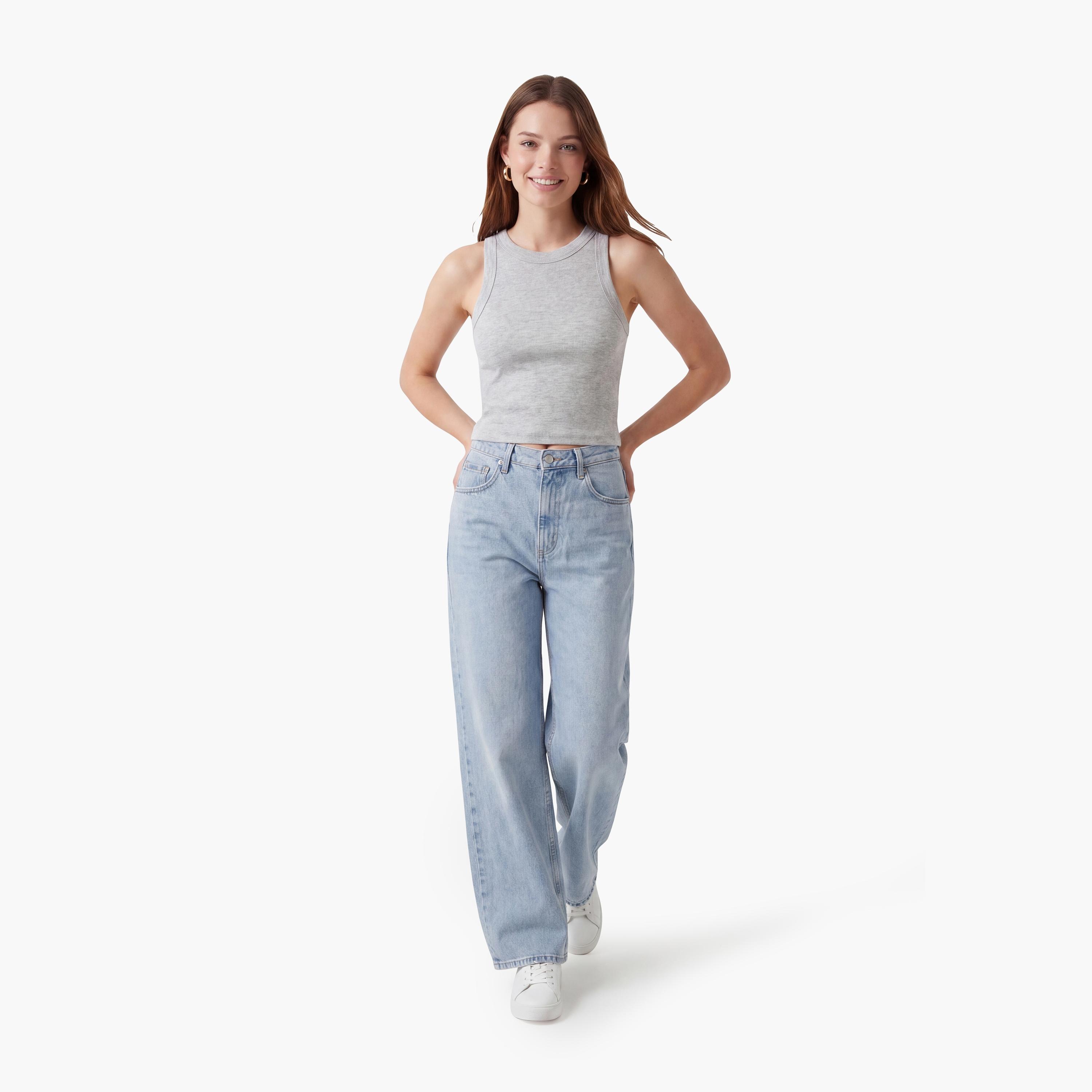 بلوزة نسائية بلون رمادي ميلانج من كوتون-women-clothing-shirtsandblouses-blouses-image-2